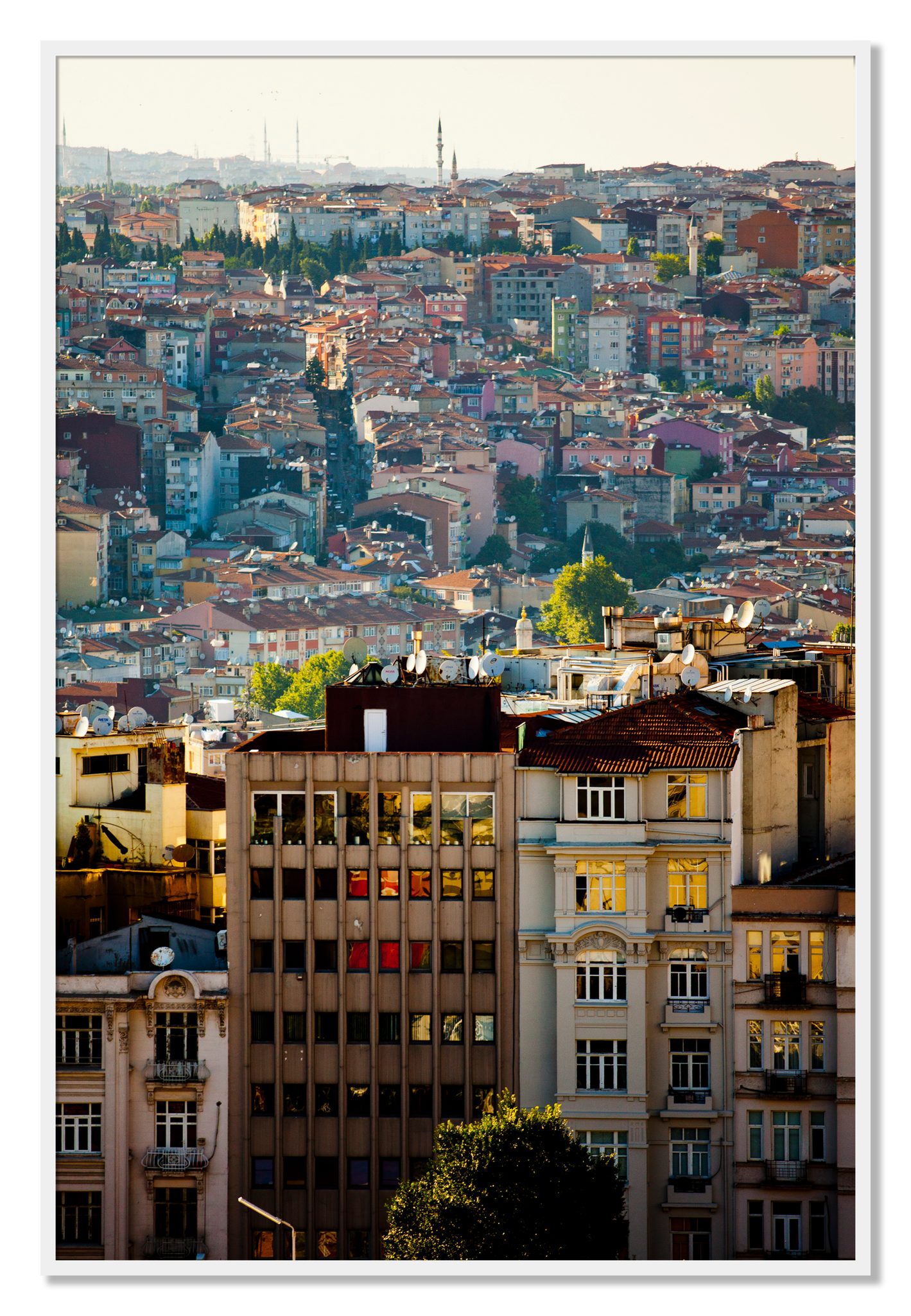 Framed photograph of Urban Color by Dylan Ozanich, White frame, Full Bleed
