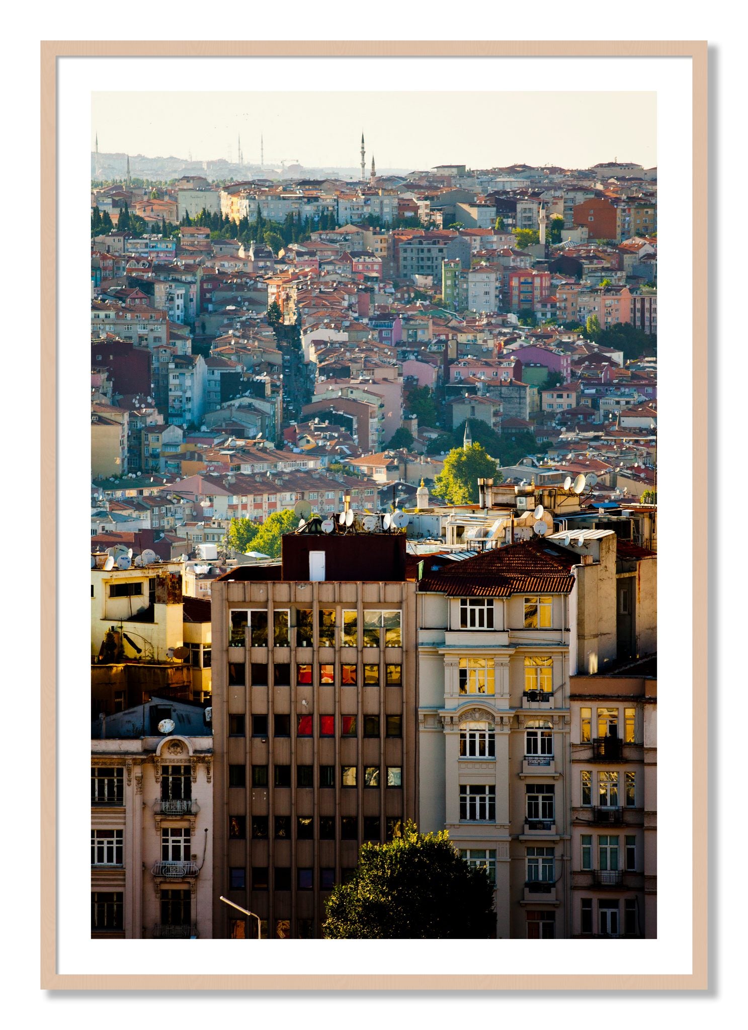 Framed photograph of Urban Color by Dylan Ozanich, Maple frame, Borders