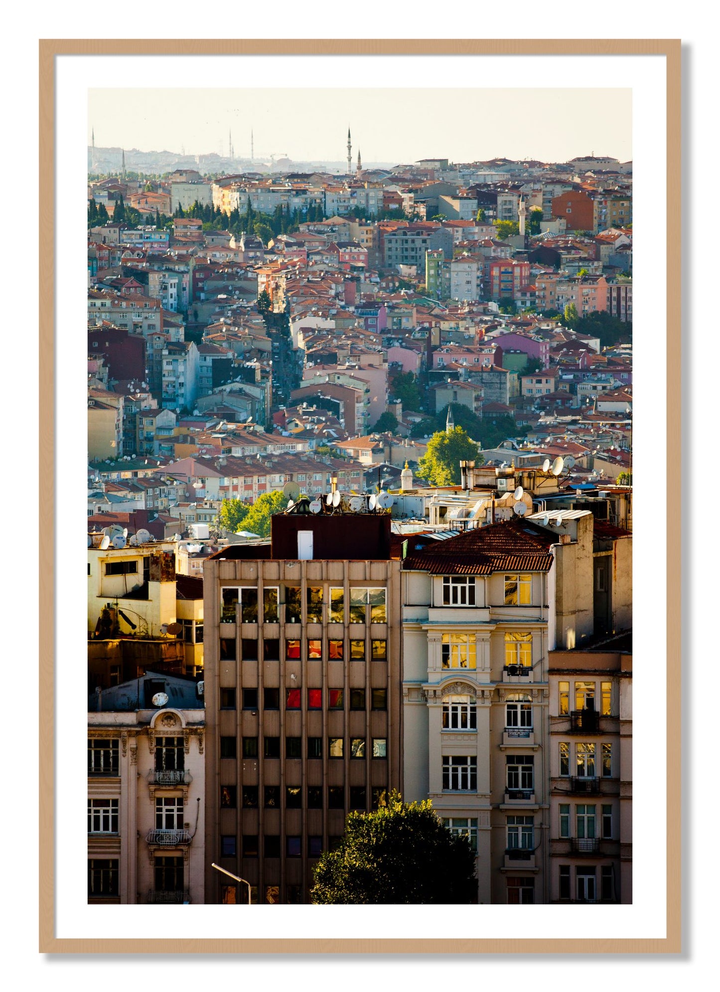Framed photograph of Urban Color by Dylan Ozanich, Oak frame, Borders