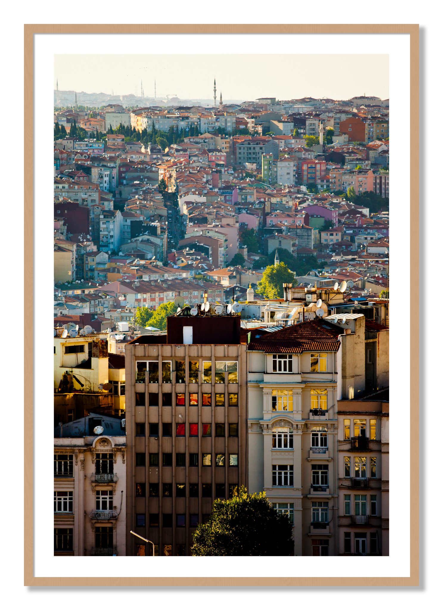 Framed photograph of Urban Color by Dylan Ozanich, Oak frame, Borders
