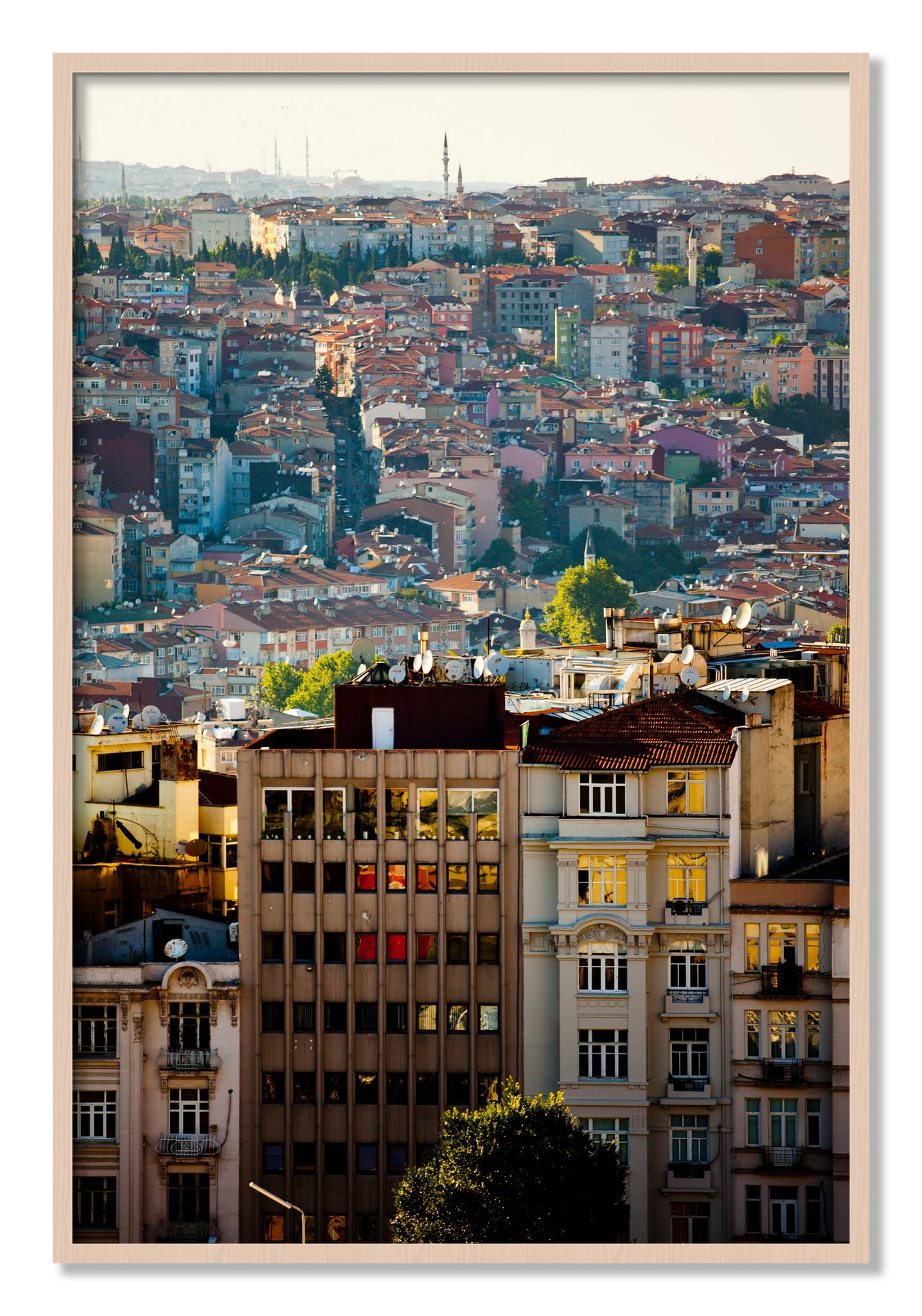 Framed photograph of Urban Color by Dylan Ozanich, Maple frame, Full Bleed