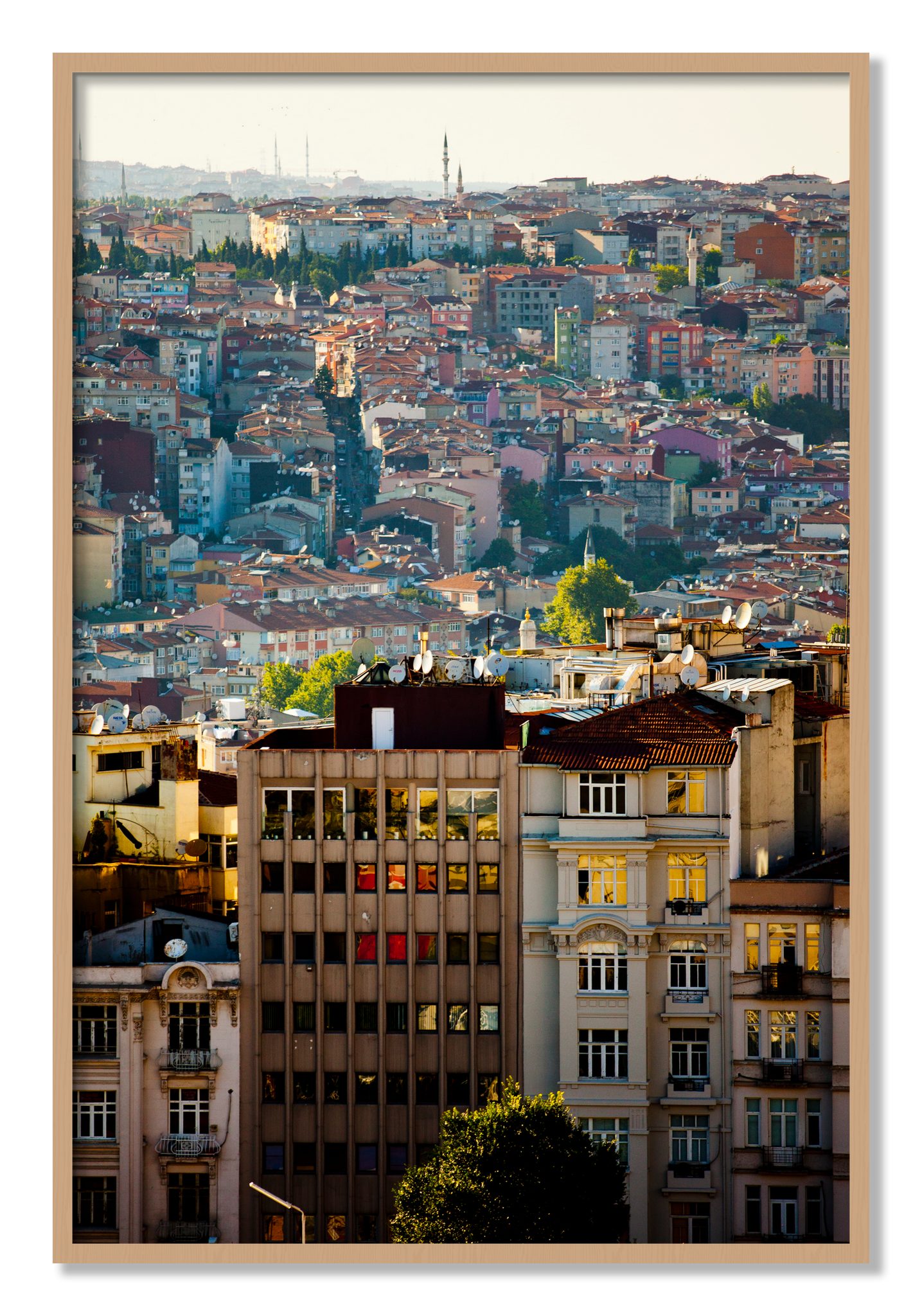 Framed photograph of Urban Color by Dylan Ozanich, Oak frame, Full Bleed