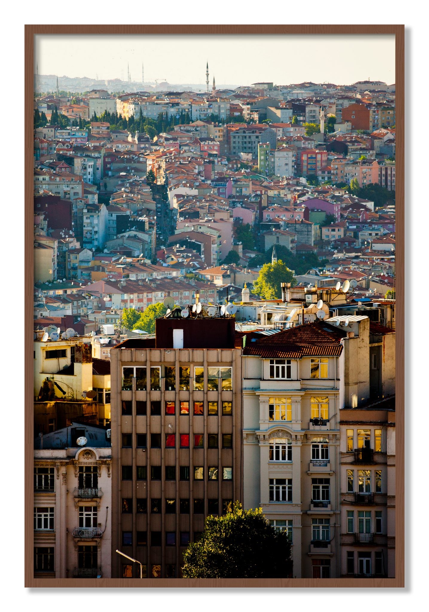 Framed photograph of Urban Color by Dylan Ozanich, Walnut frame, Full Bleed