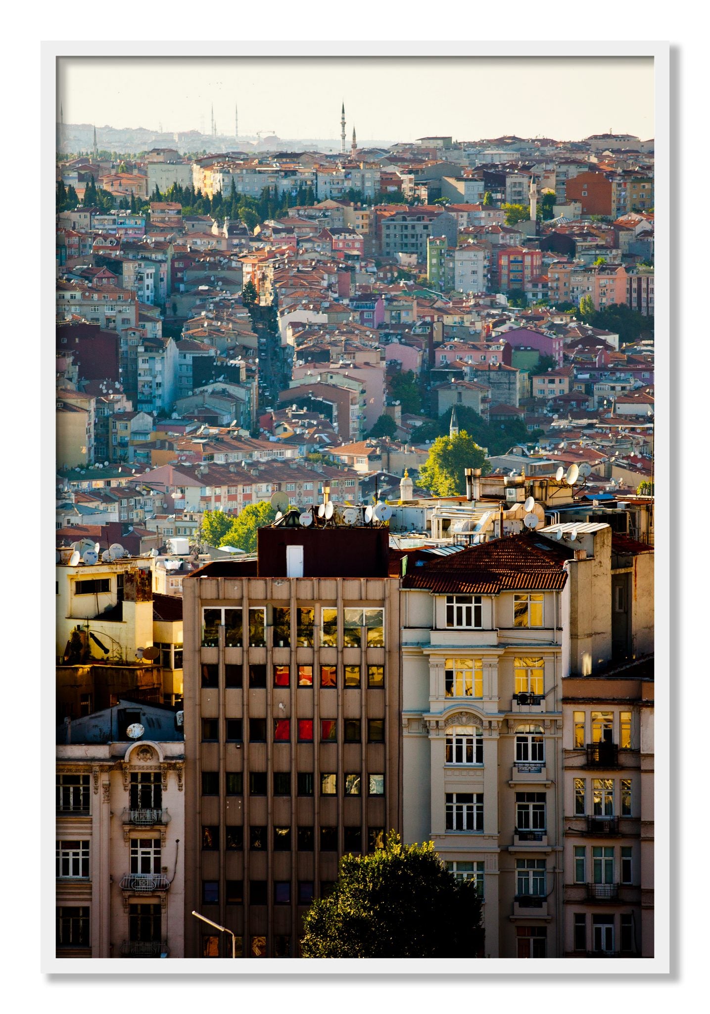 Framed photograph of Urban Color by Dylan Ozanich, White frame, Full Bleed