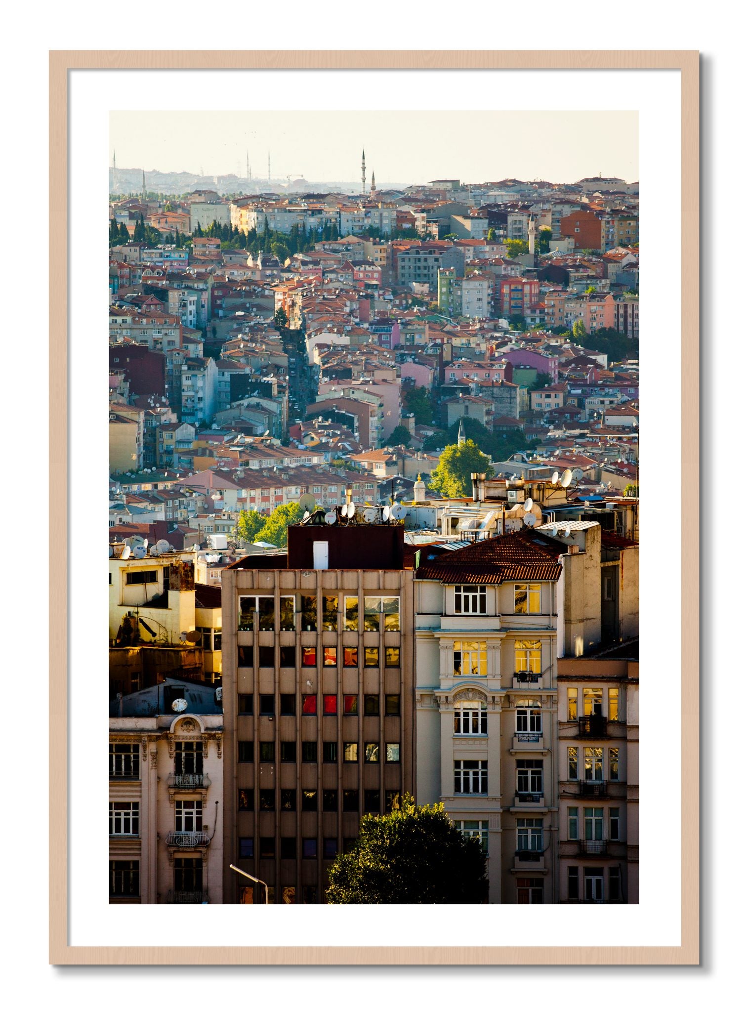 Framed photograph of Urban Color by Dylan Ozanich, Maple frame, Borders