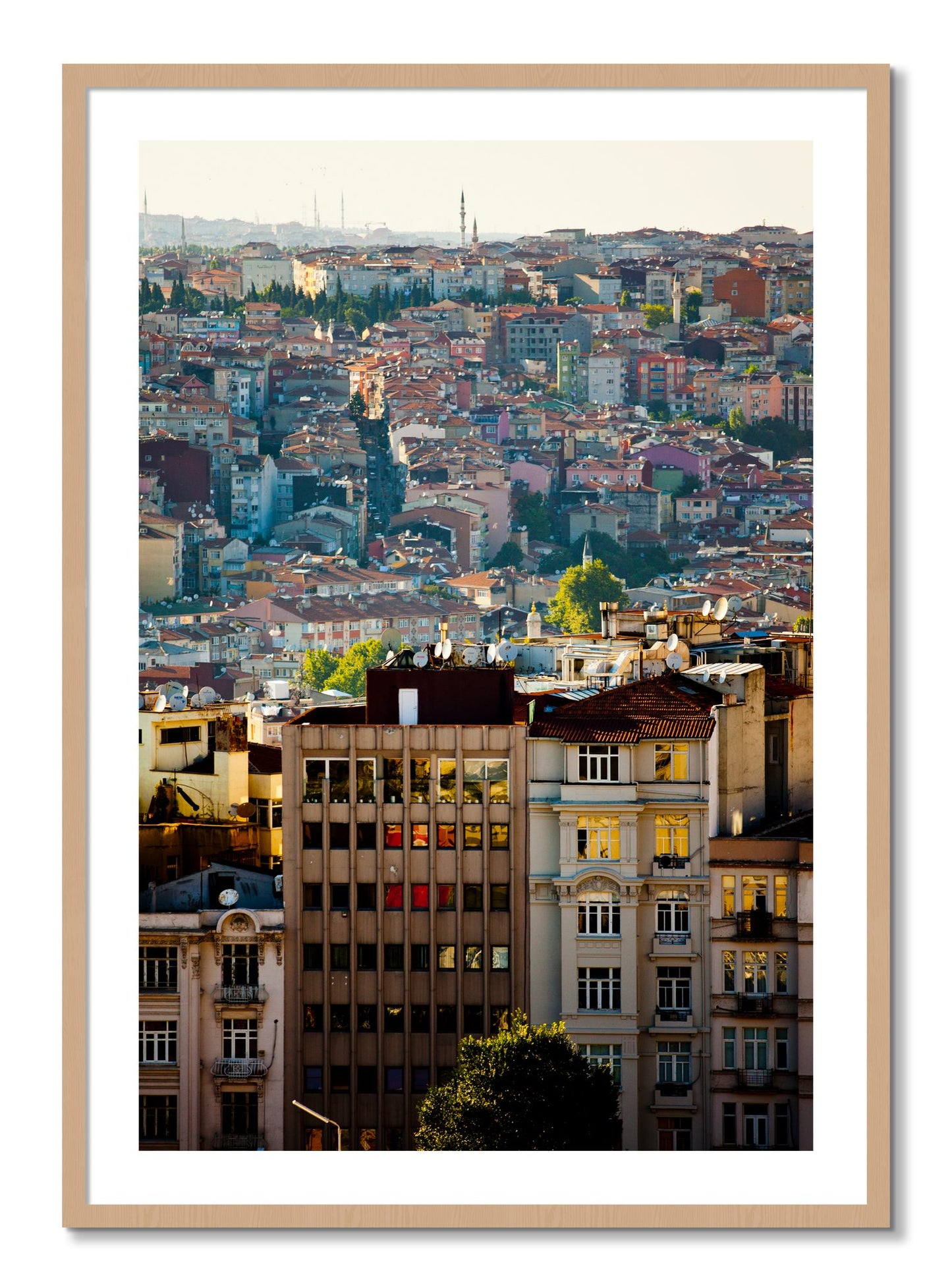 Framed photograph of Urban Color by Dylan Ozanich, Oak frame, Borders
