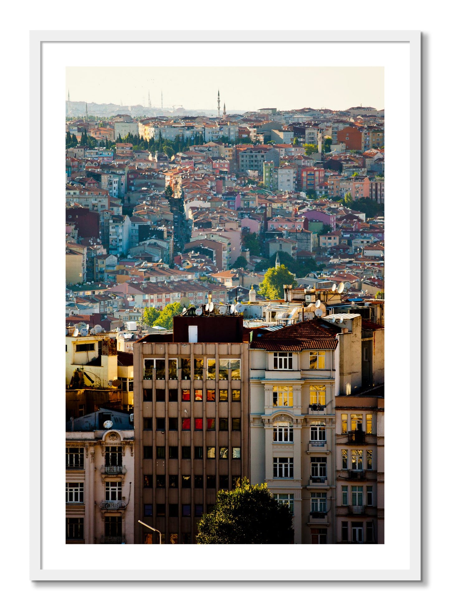 Framed photograph of Urban Color by Dylan Ozanich, White frame, Borders