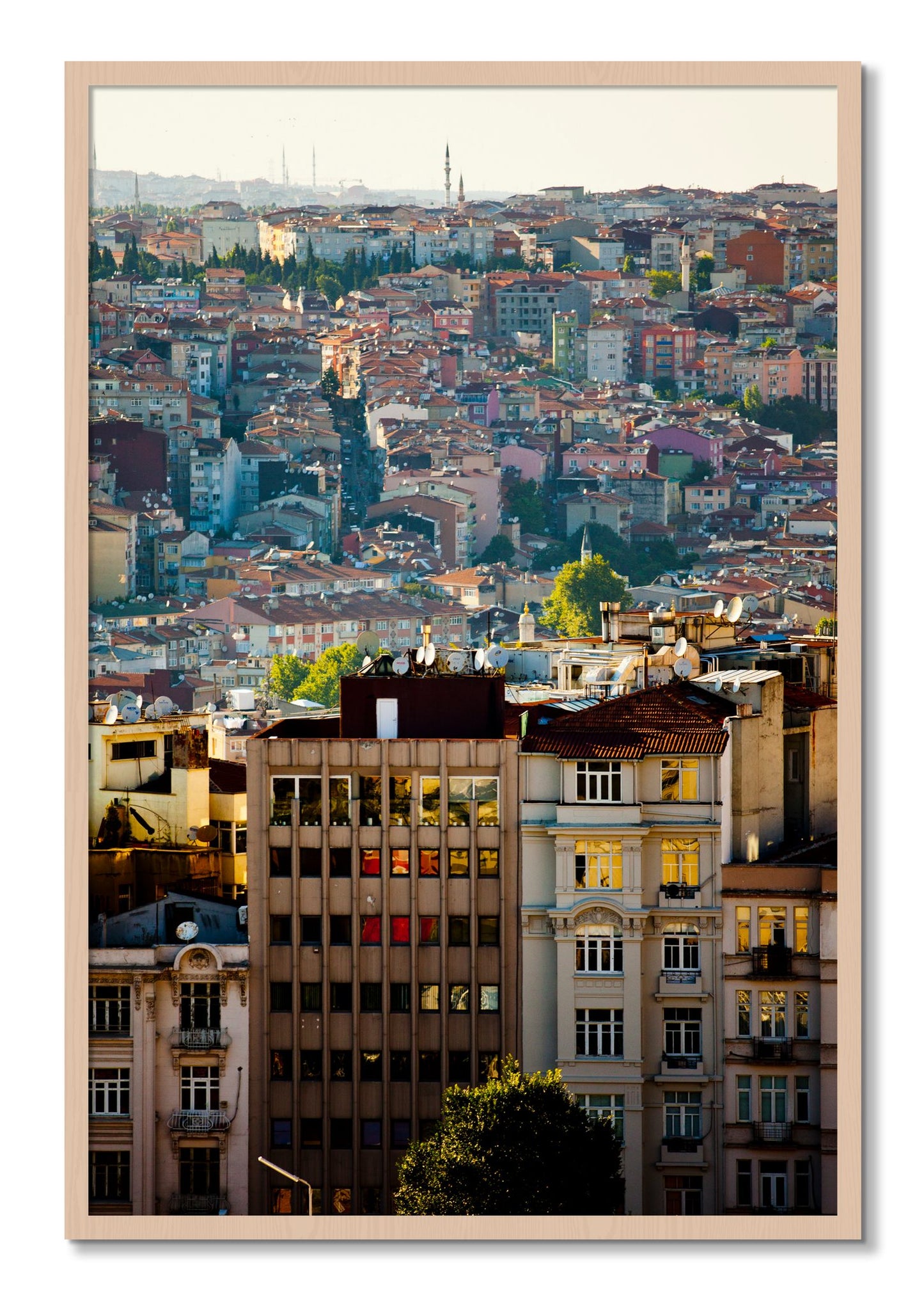 Framed photograph of Urban Color by Dylan Ozanich, Maple frame, Full Bleed