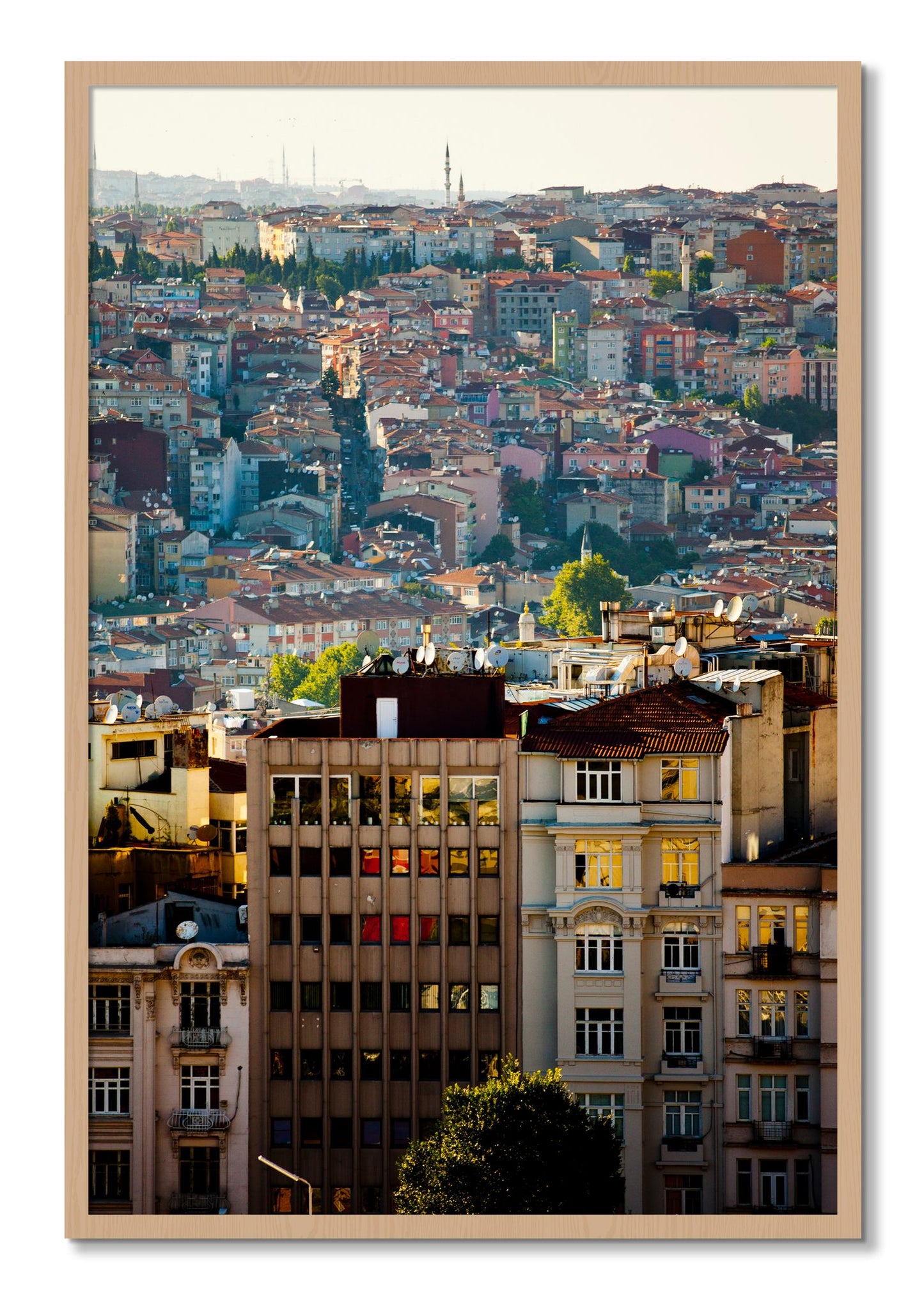 Framed photograph of Urban Color by Dylan Ozanich, Oak frame, Full Bleed
