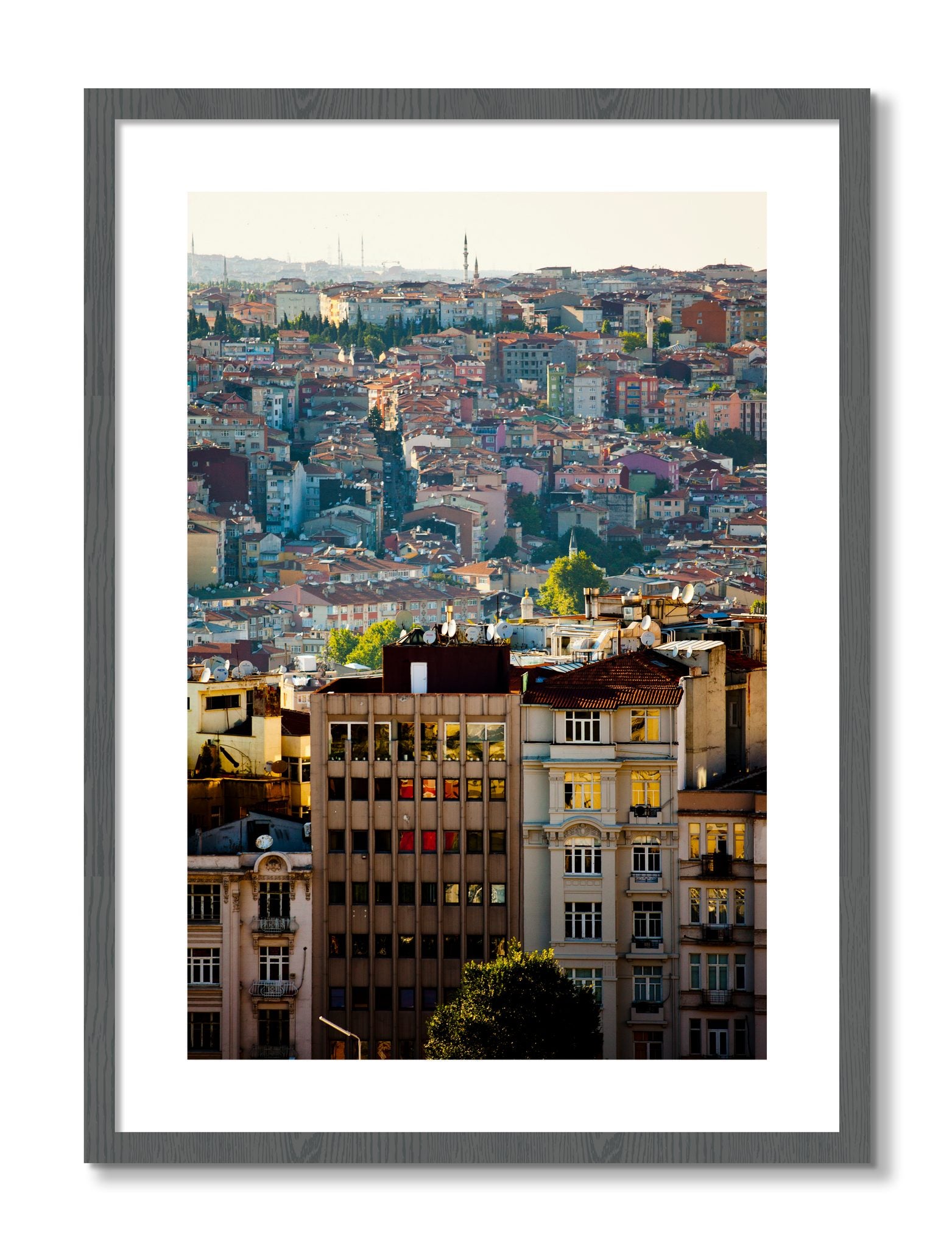 Framed photograph of Urban Color by Dylan Ozanich, Grey frame, Borders