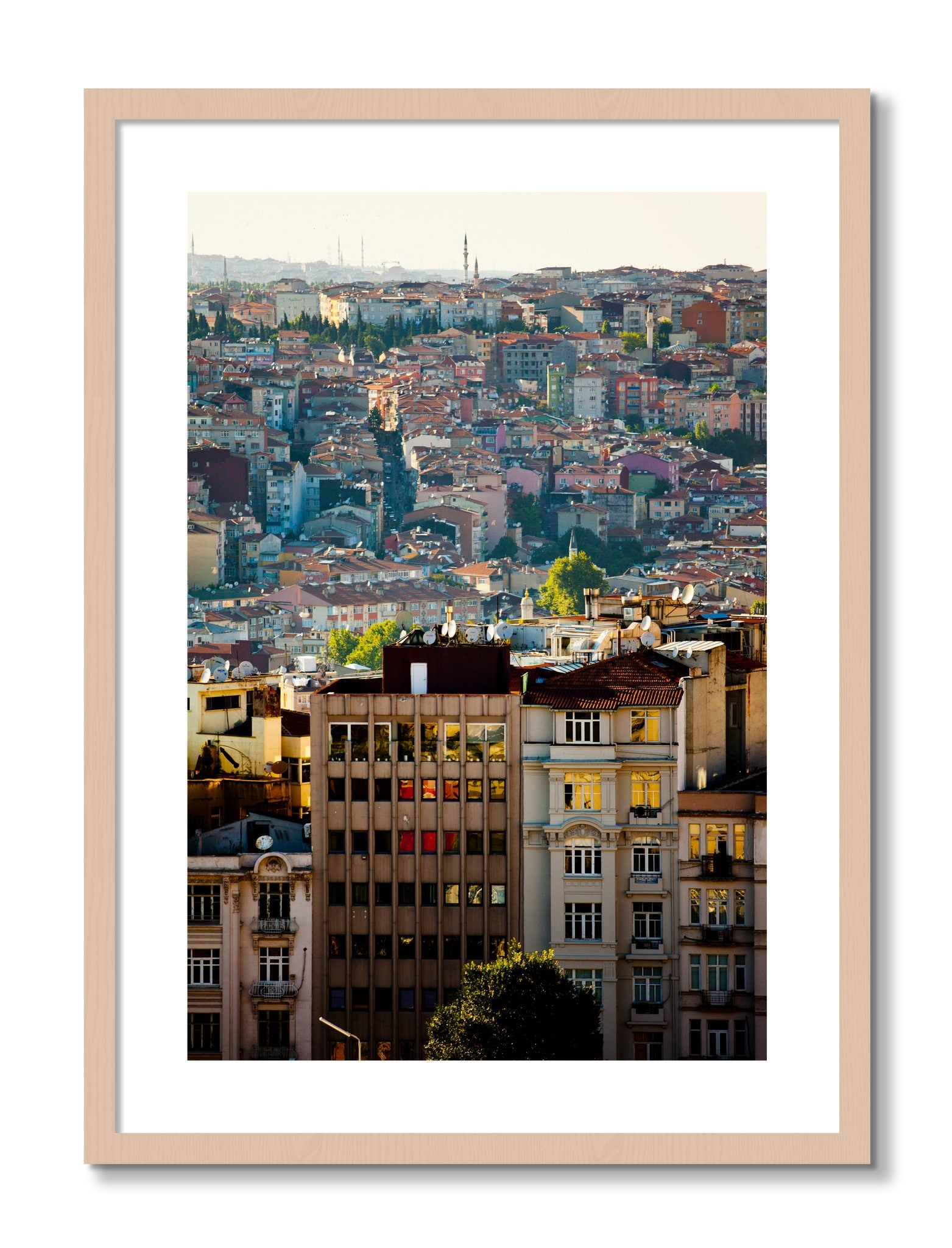 Framed photograph of Urban Color by Dylan Ozanich, Maple frame, Borders