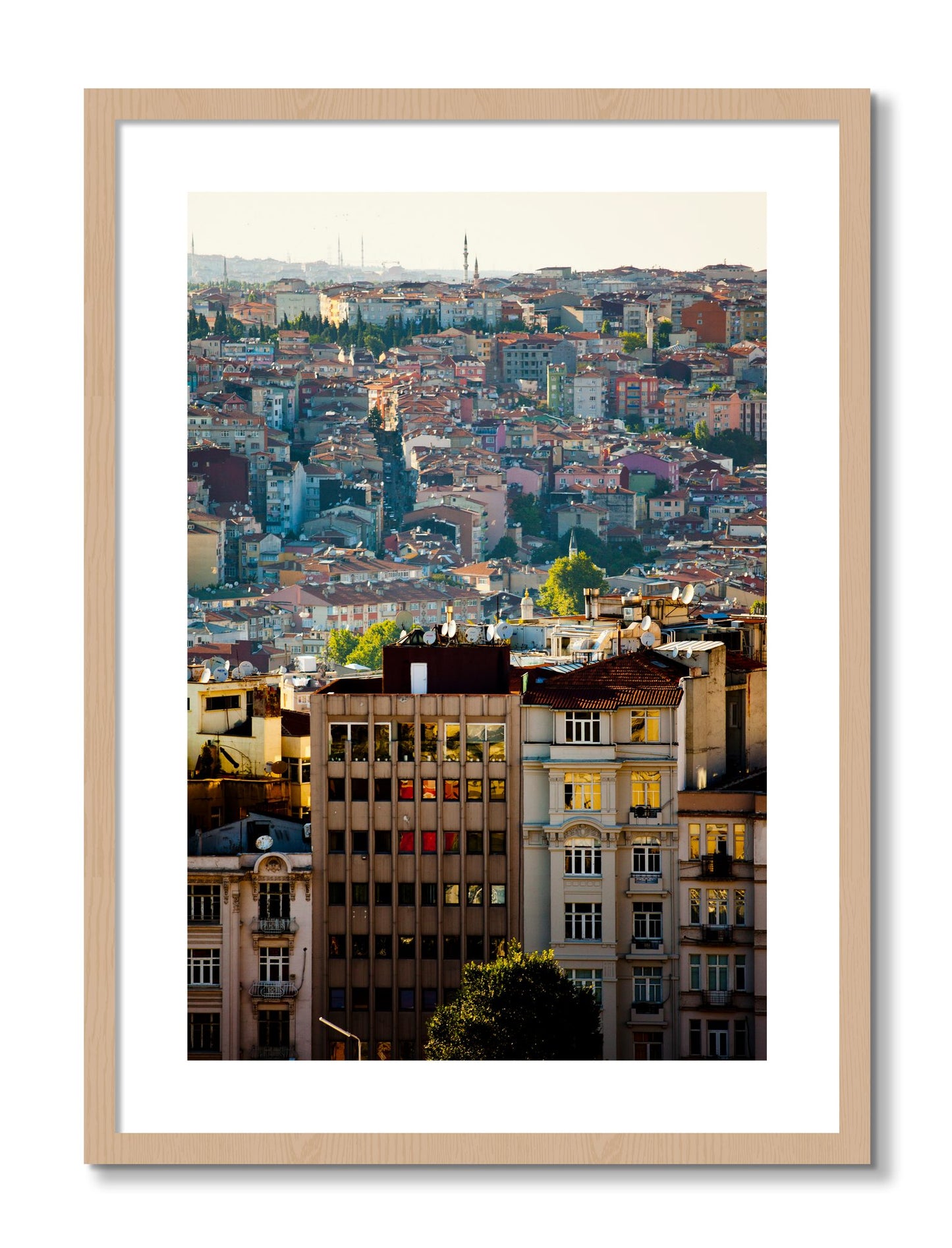 Framed photograph of Urban Color by Dylan Ozanich, Oak frame, Borders