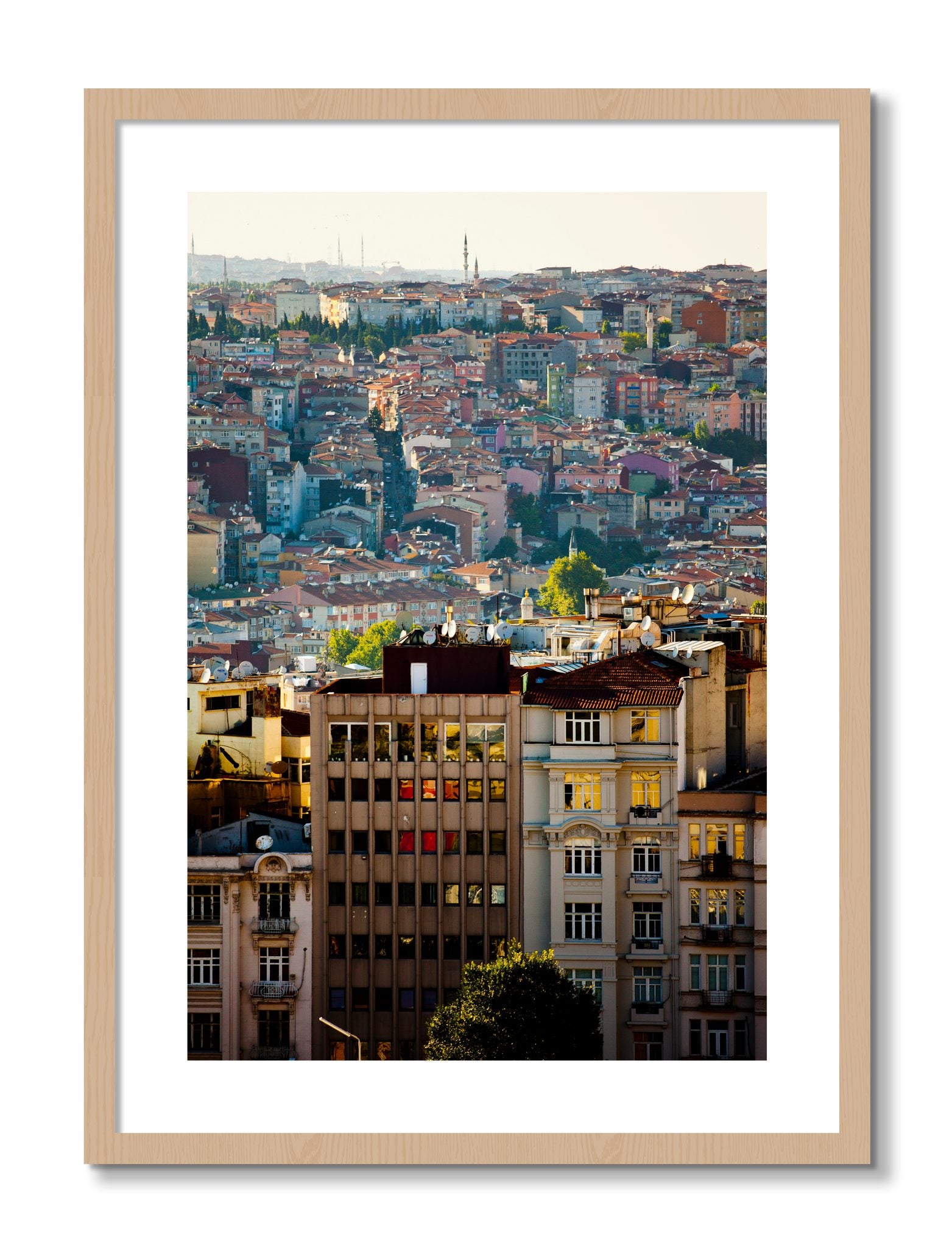 Framed photograph of Urban Color by Dylan Ozanich, Oak frame, Borders