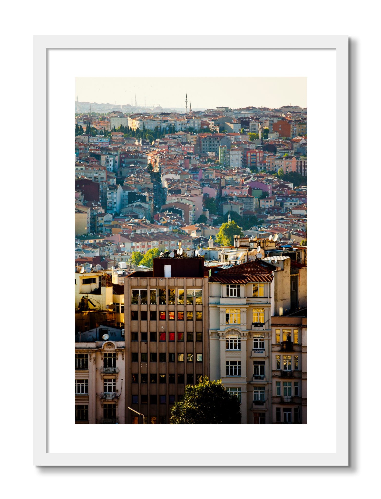 Framed photograph of Urban Color by Dylan Ozanich, White frame, Borders