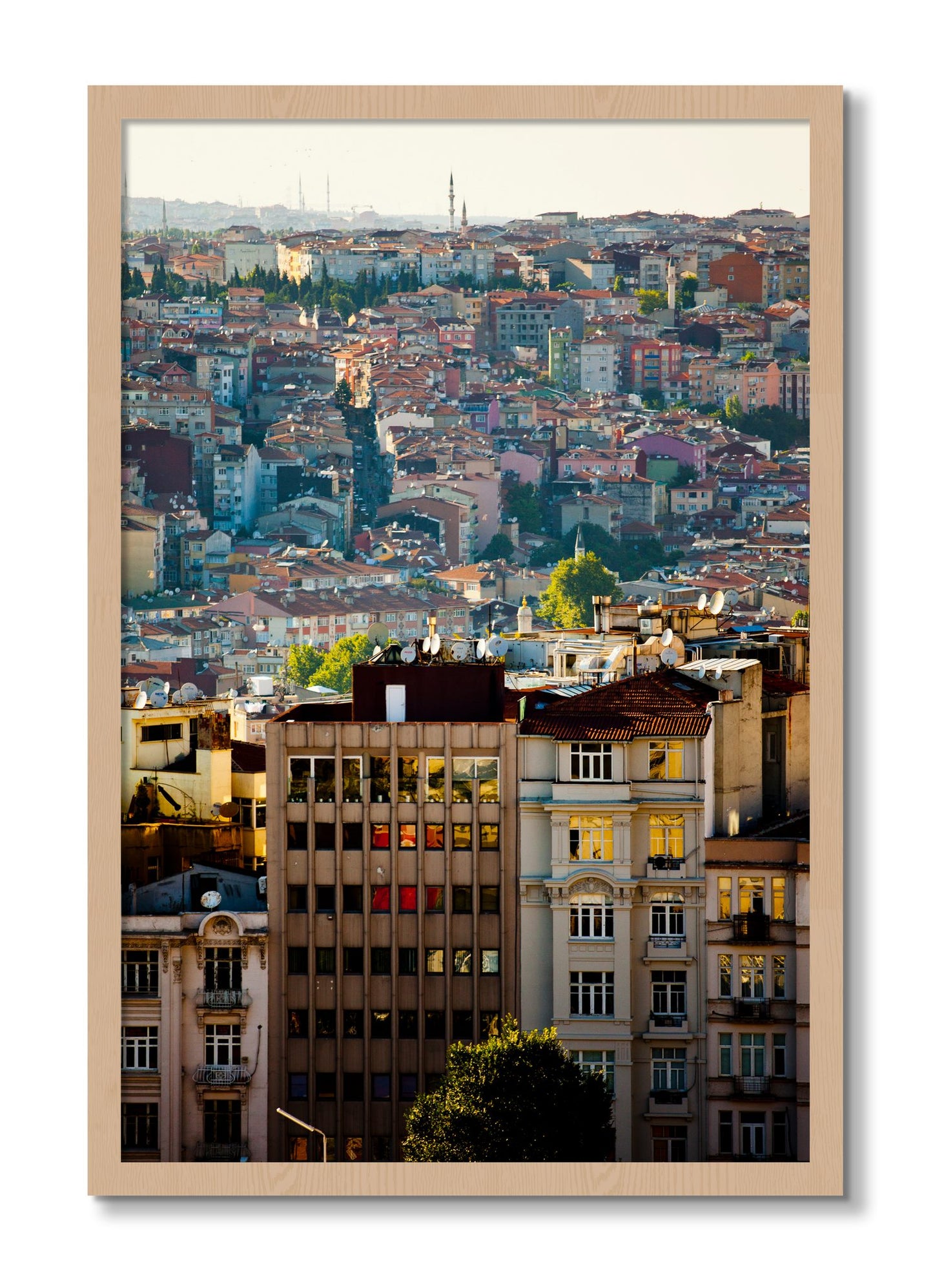 Framed photograph of Urban Color by Dylan Ozanich, Oak frame, Full Bleed