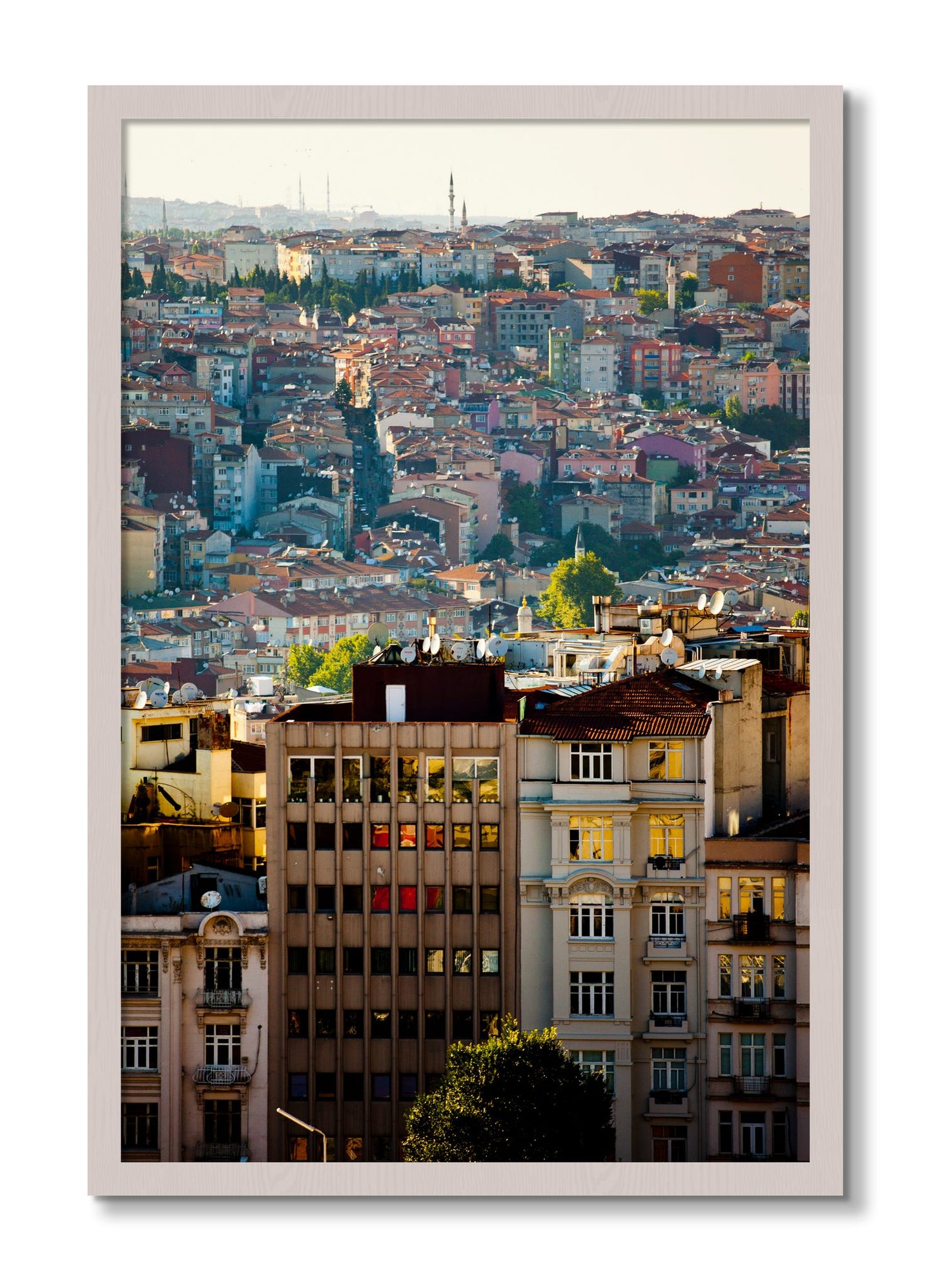 Framed photograph of Urban Color by Dylan Ozanich, White Maple frame, Full Bleed