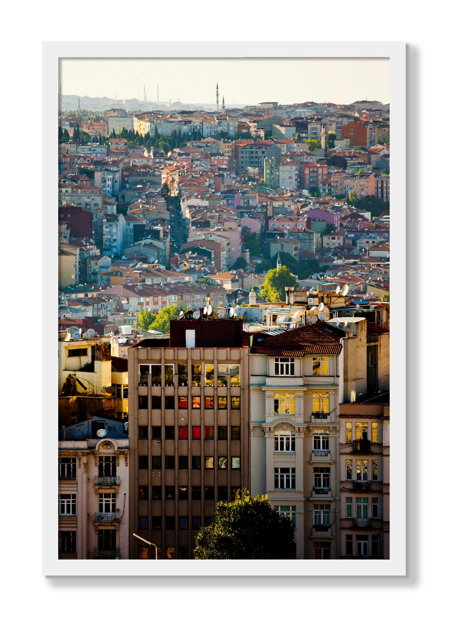 Framed photograph of Urban Color by Dylan Ozanich, White frame, Full Bleed