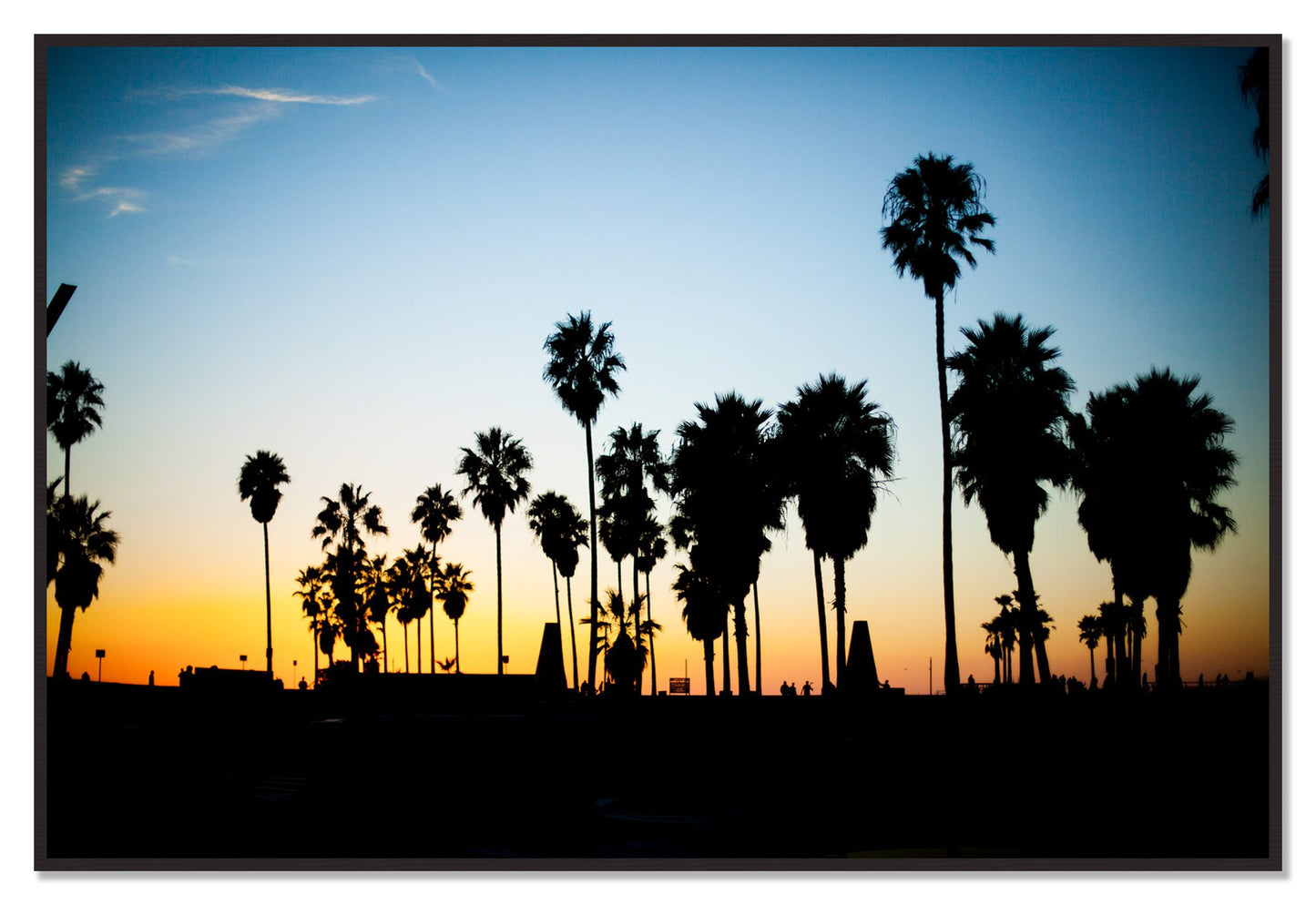 Venice Beach by Dylan Ozanich, 48×72 Full Bleed Print in a Black Walnut frame