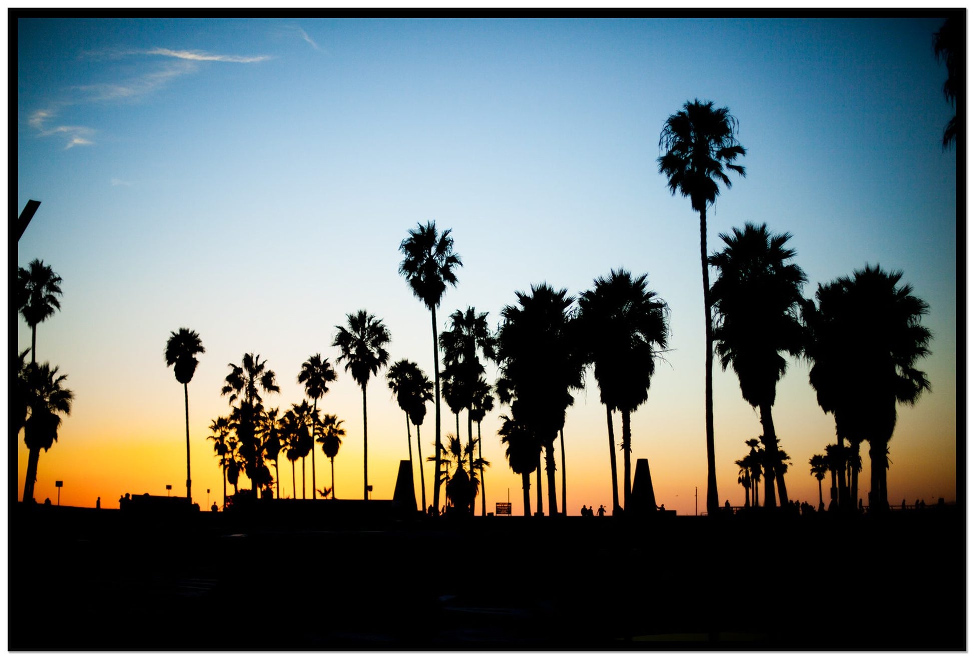Venice Beach by Dylan Ozanich, 48×72 Full Bleed Print in a Black frame