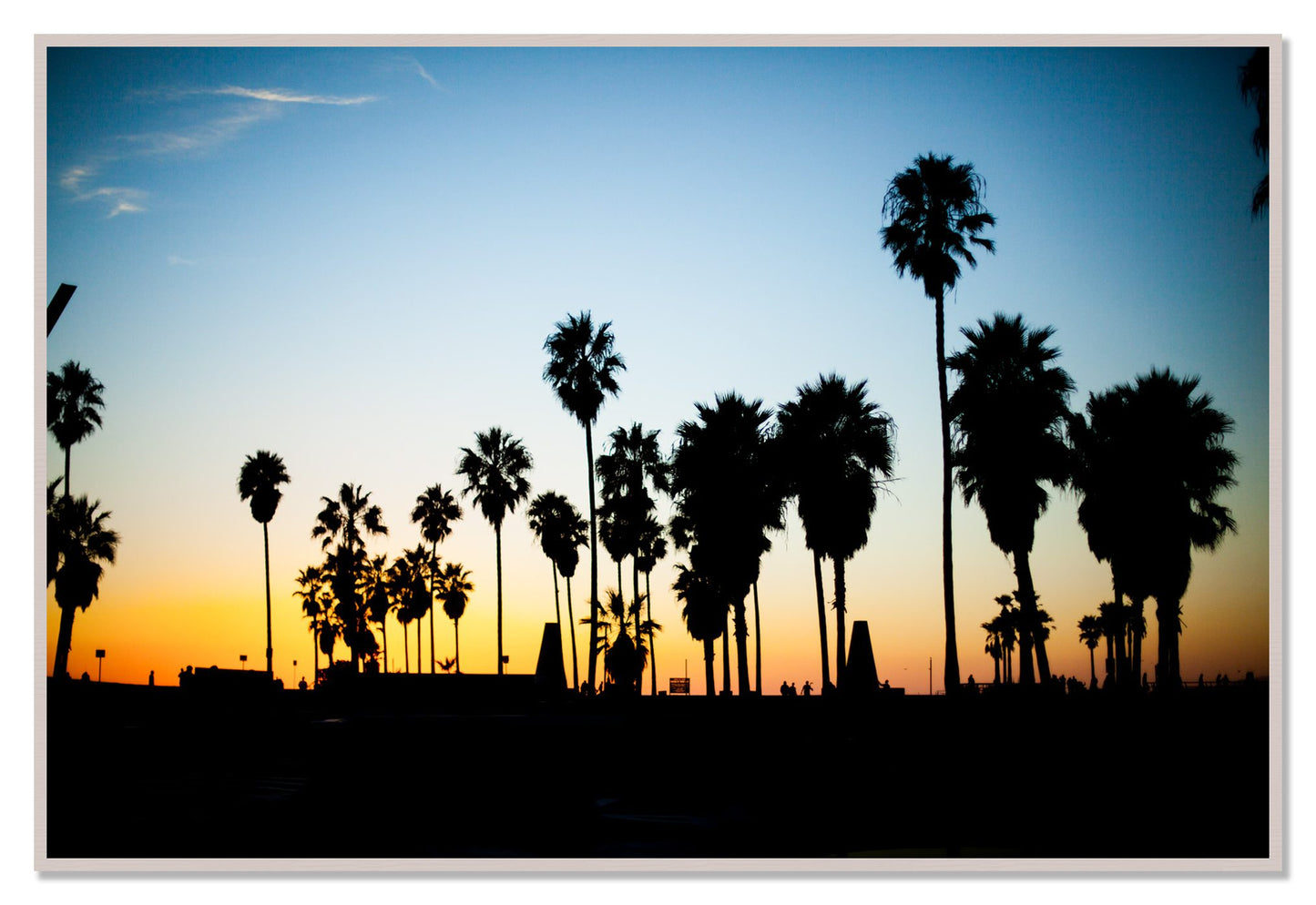 Venice Beach by Dylan Ozanich, 48×72 Full Bleed Print in a White Maple frame