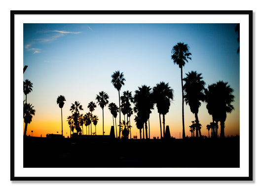 Framed photograph of Venice Beach by Dylan Ozanich, Black frame, Borders
