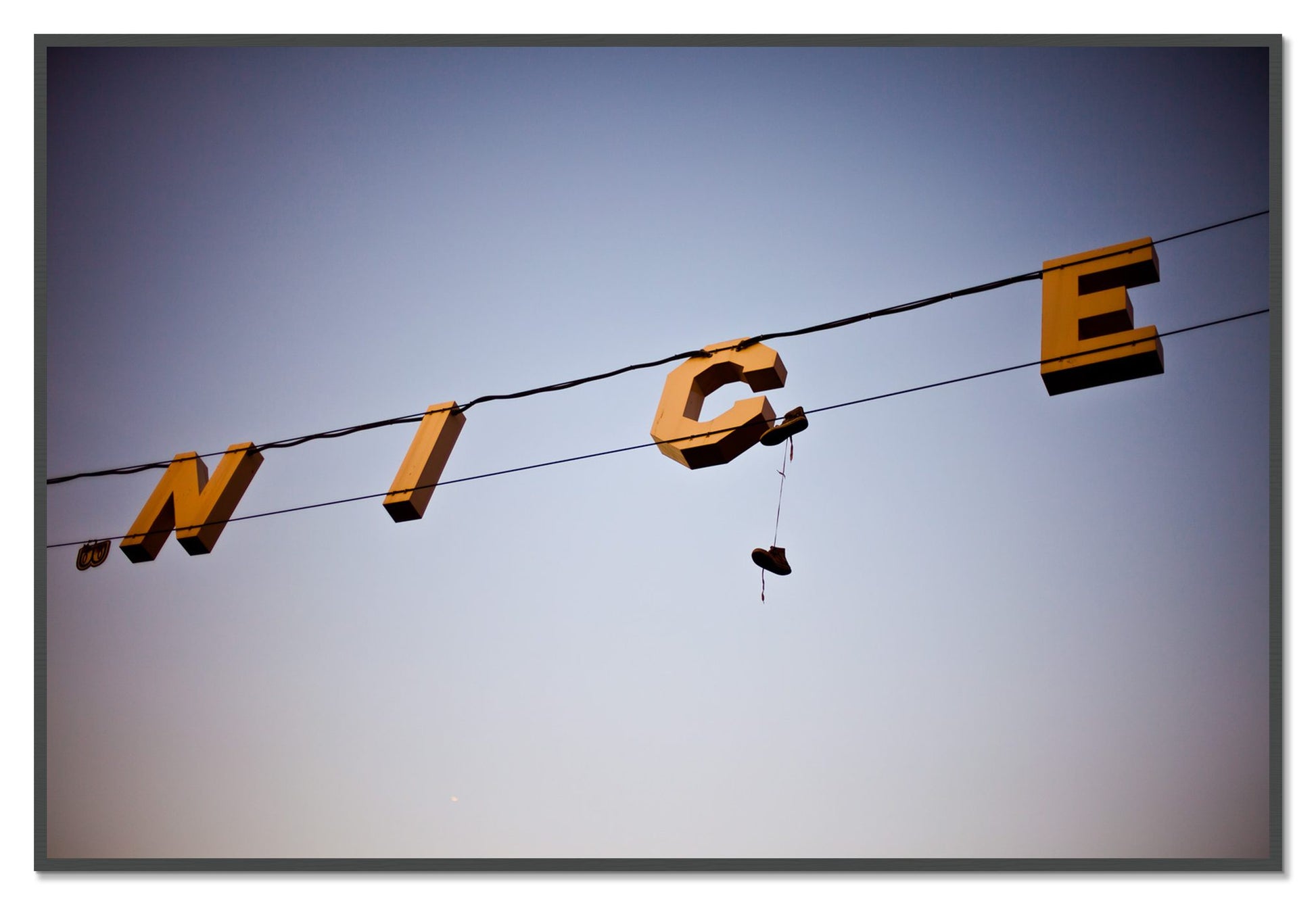 Venice by Dylan Ozanich, 48×72 Full Bleed Print in a Grey frame