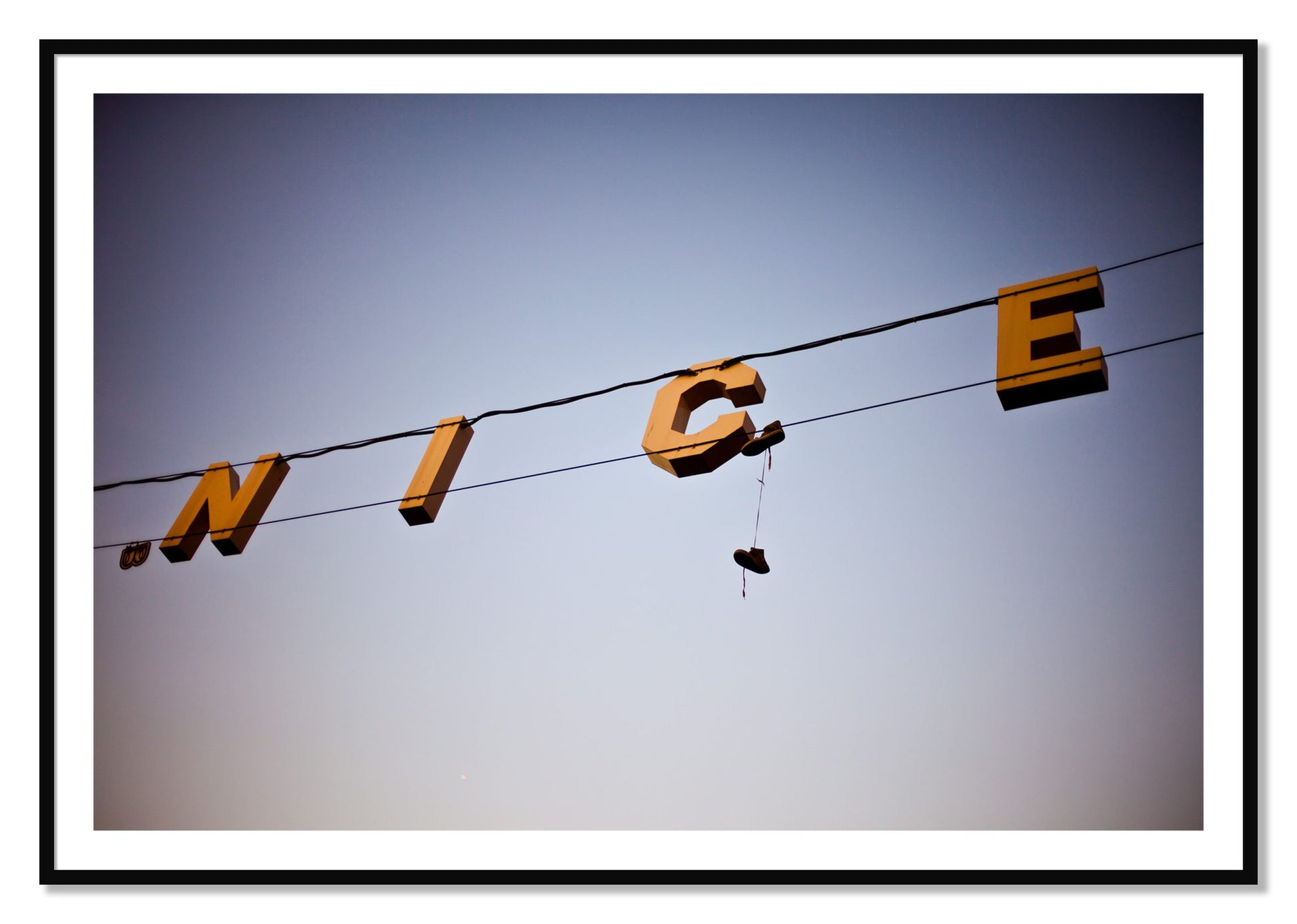 Framed photograph of Venice by Dylan Ozanich, Black frame, Borders