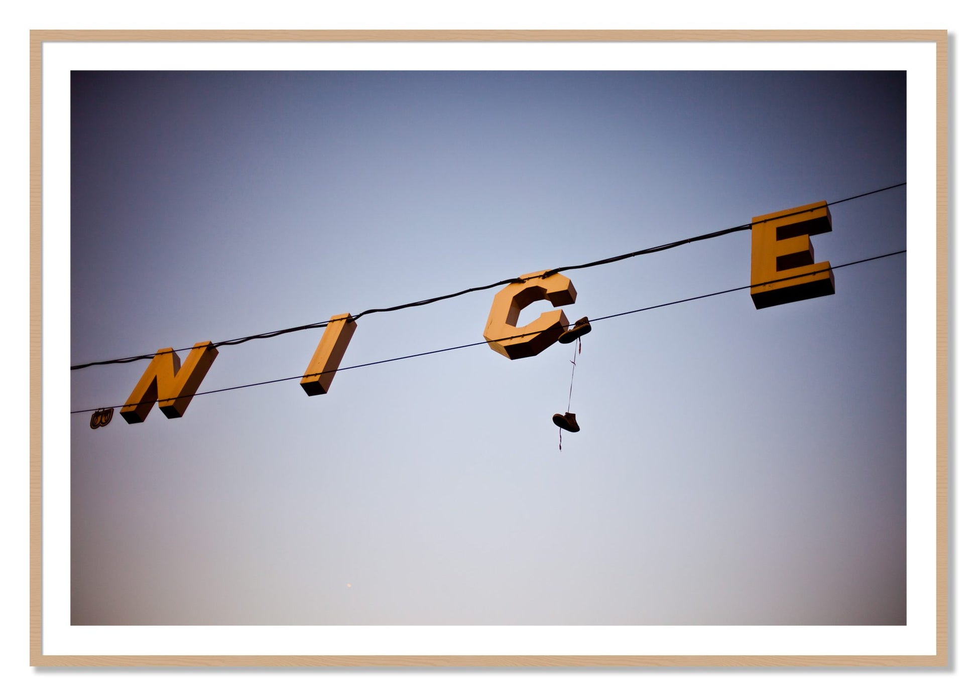 Framed photograph of Venice by Dylan Ozanich, Oak frame, Borders