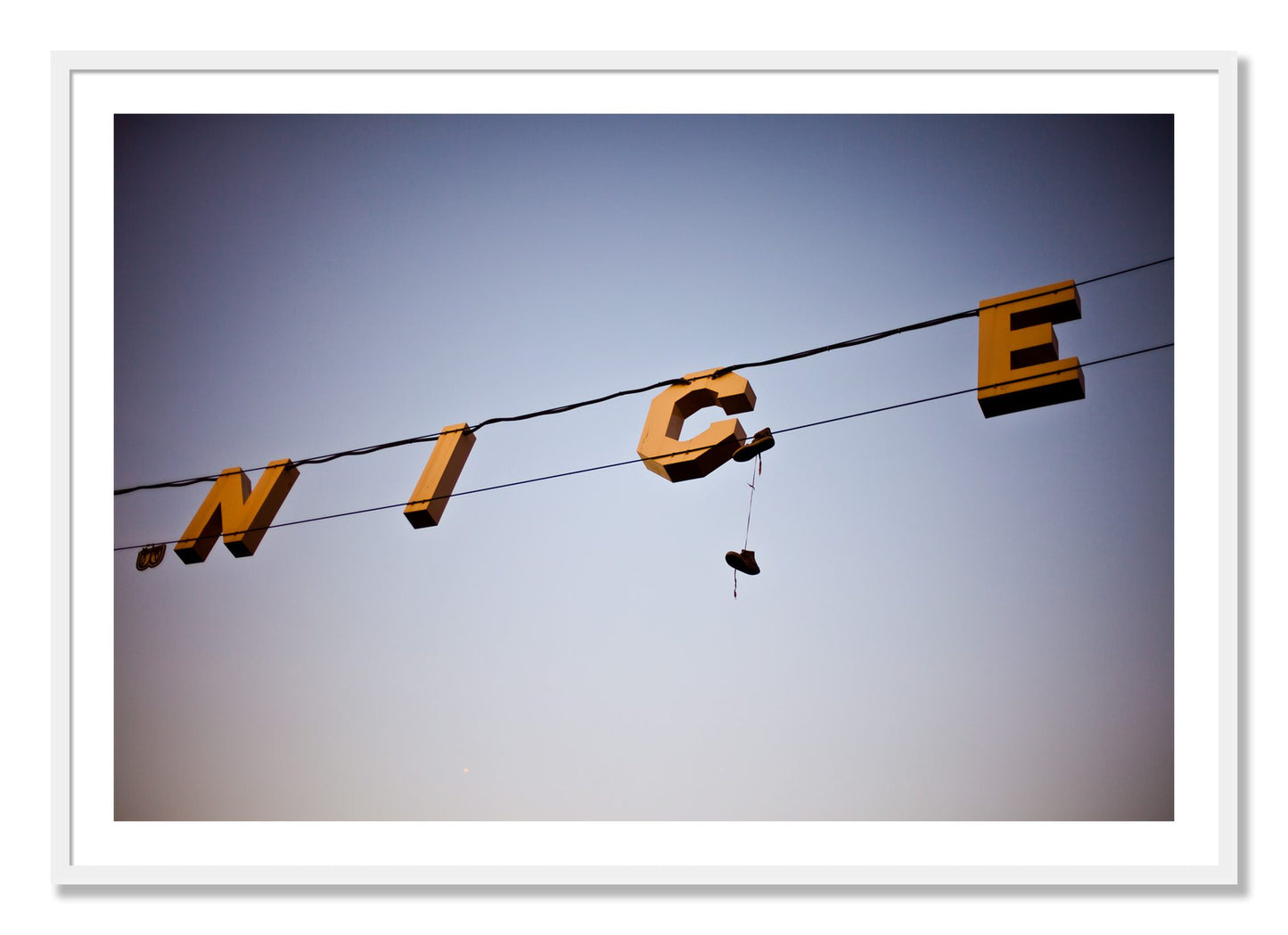 Framed photograph of Venice by Dylan Ozanich, White frame, Borders