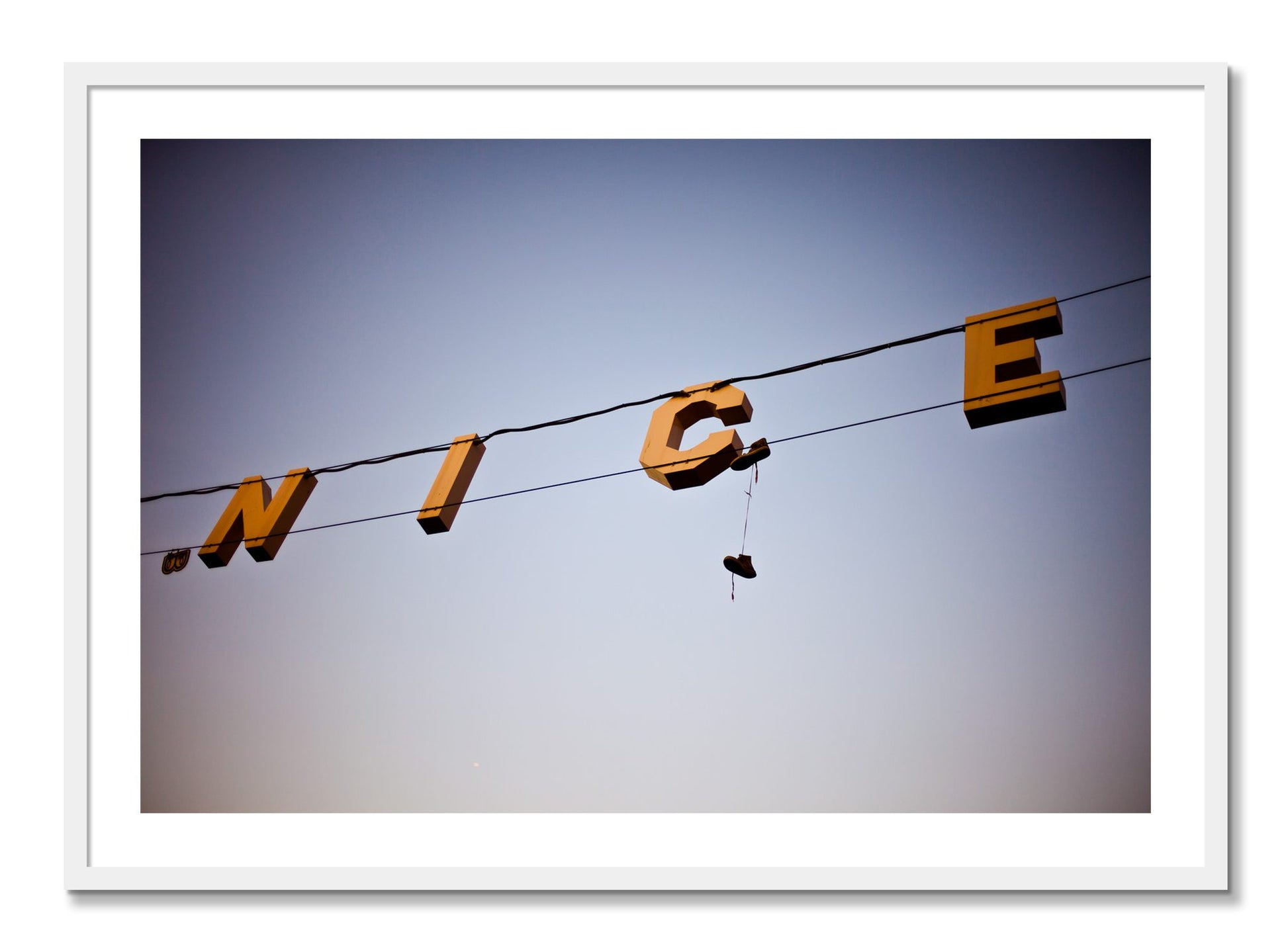 Framed photograph of Venice by Dylan Ozanich, White frame, Borders