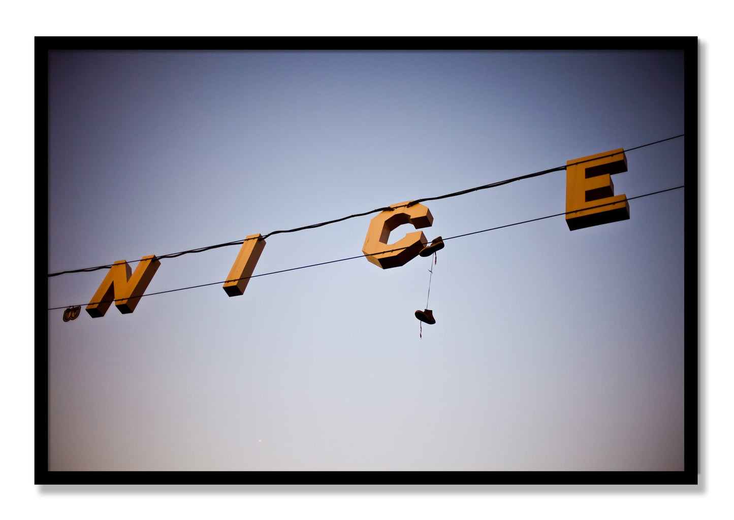 Framed photograph of Venice by Dylan Ozanich, Black frame, Full Bleed