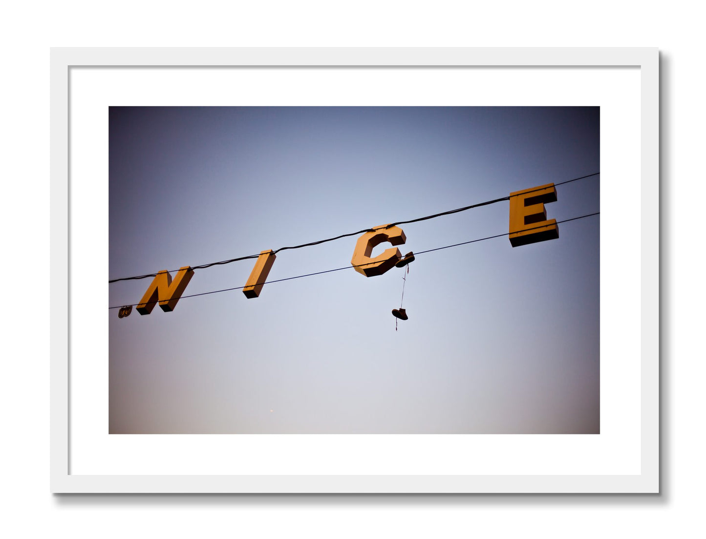 Framed photograph of Venice by Dylan Ozanich, White frame, Borders