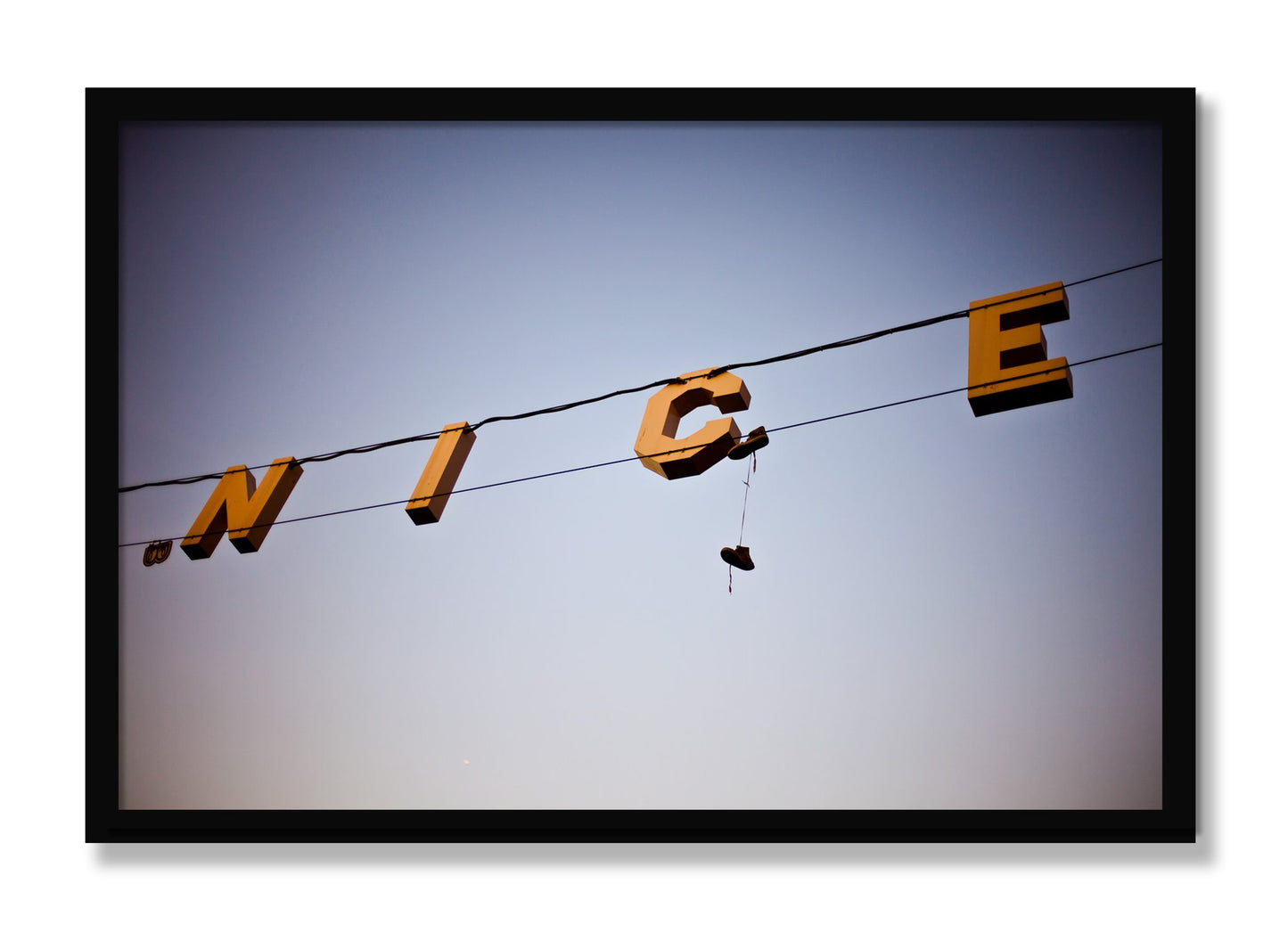 Framed photograph of Venice by Dylan Ozanich, Black frame, Full Bleed