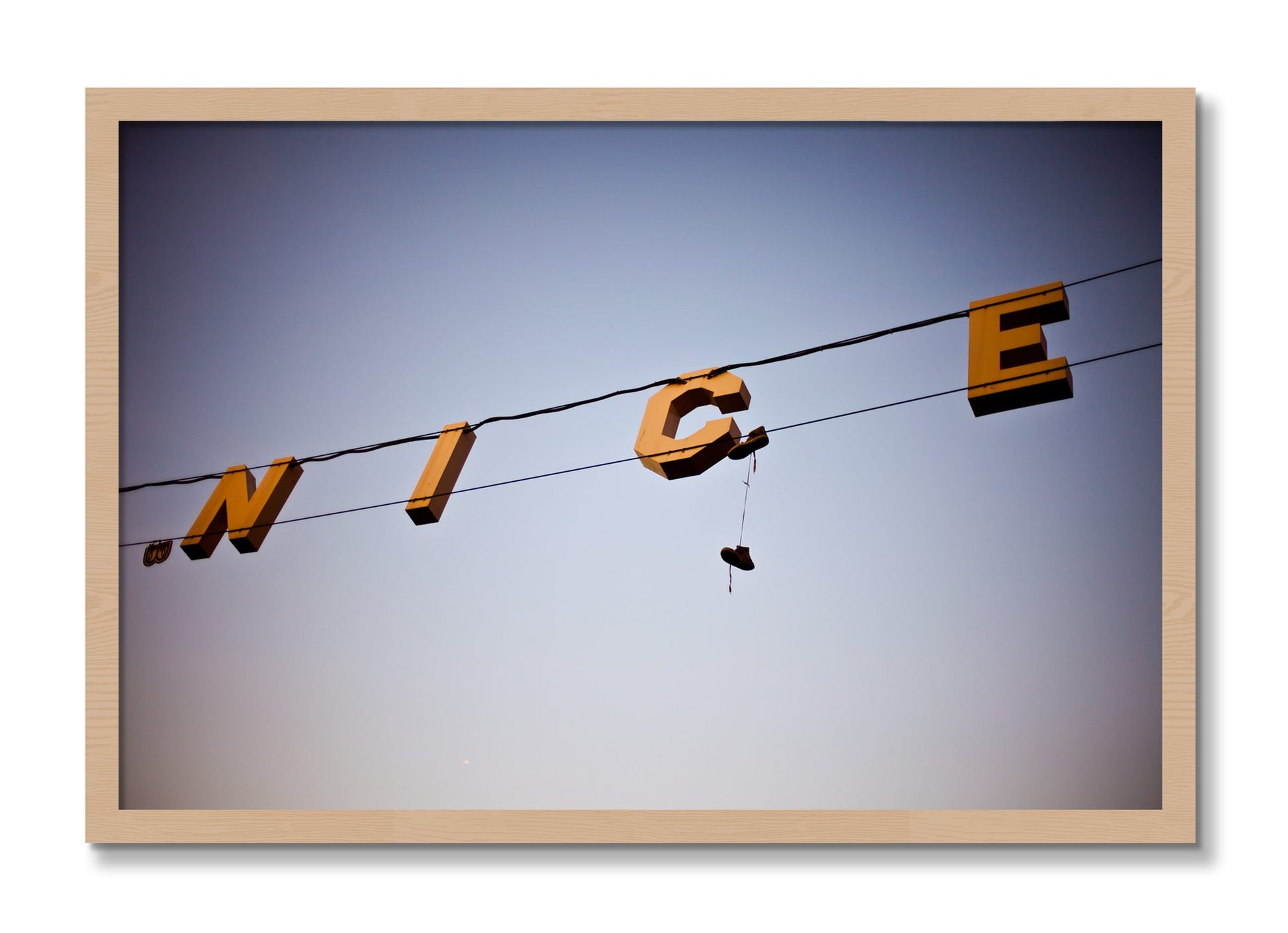 Framed photograph of Venice by Dylan Ozanich, Oak frame, Full Bleed