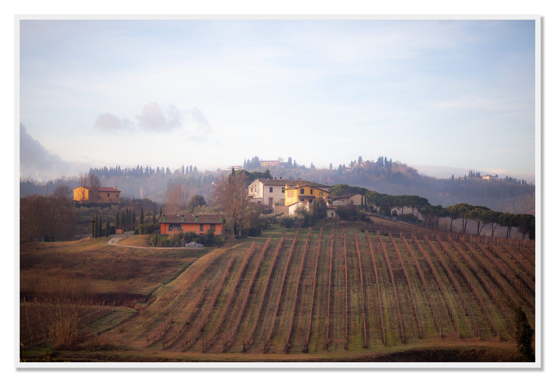 Villa by Dylan Ozanich, 48×72 Full Bleed Print in a White frame