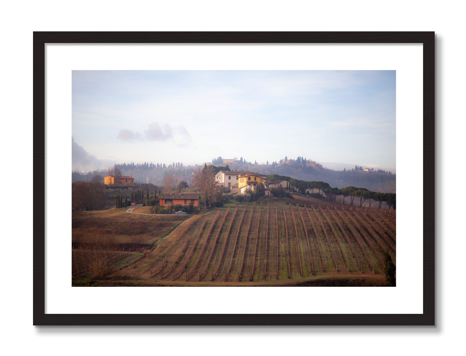 Framed photograph of Villa by Dylan Ozanich, Black frame, Borders