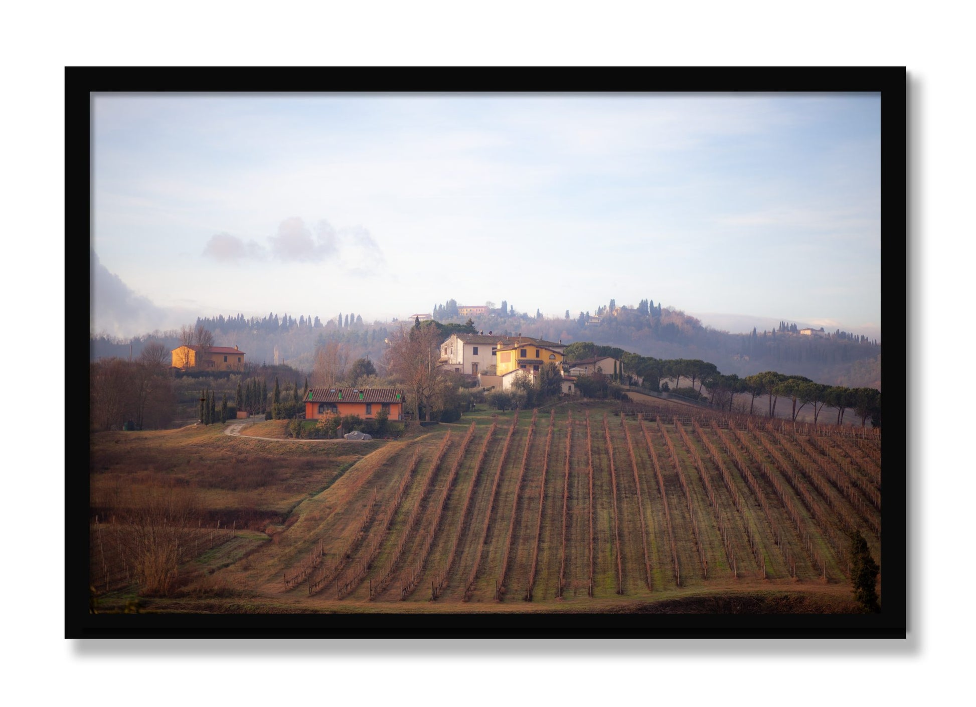 Framed photograph of Villa by Dylan Ozanich, Black frame, Full Bleed