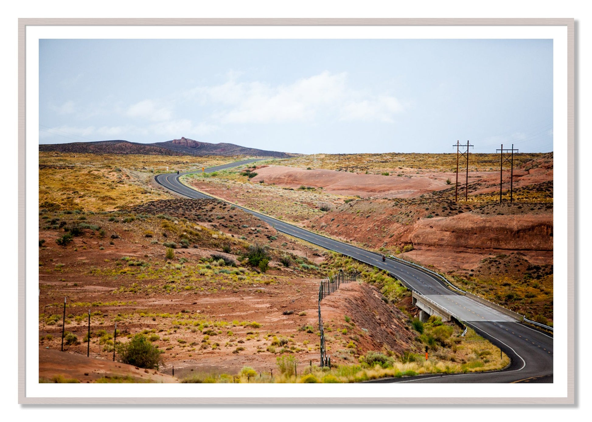 We Rode by Dylan Ozanich, 48×72 print with a White Border in a White Maple frame