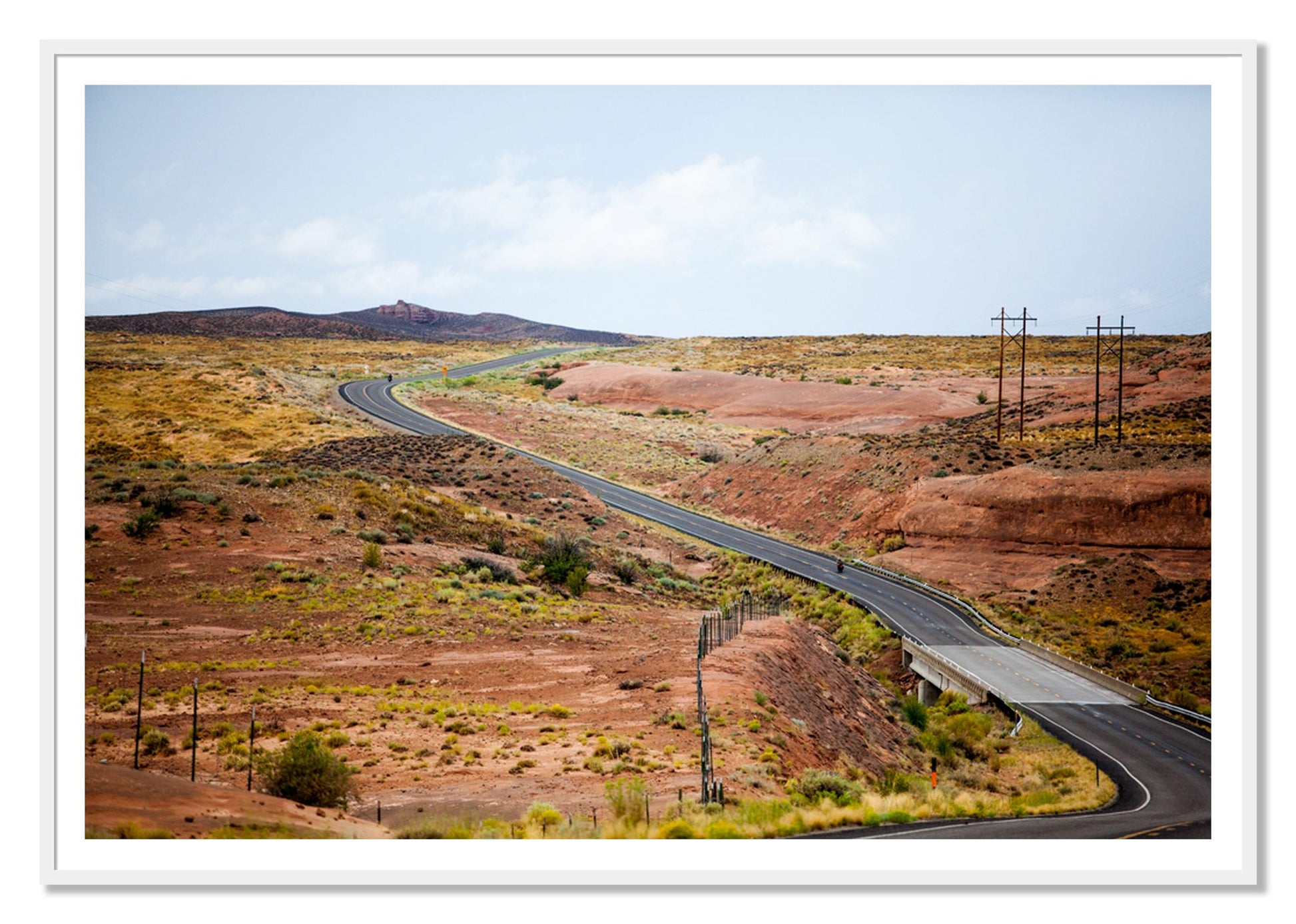 We Rode by Dylan Ozanich, 48×72 print with a White Border in a White frame