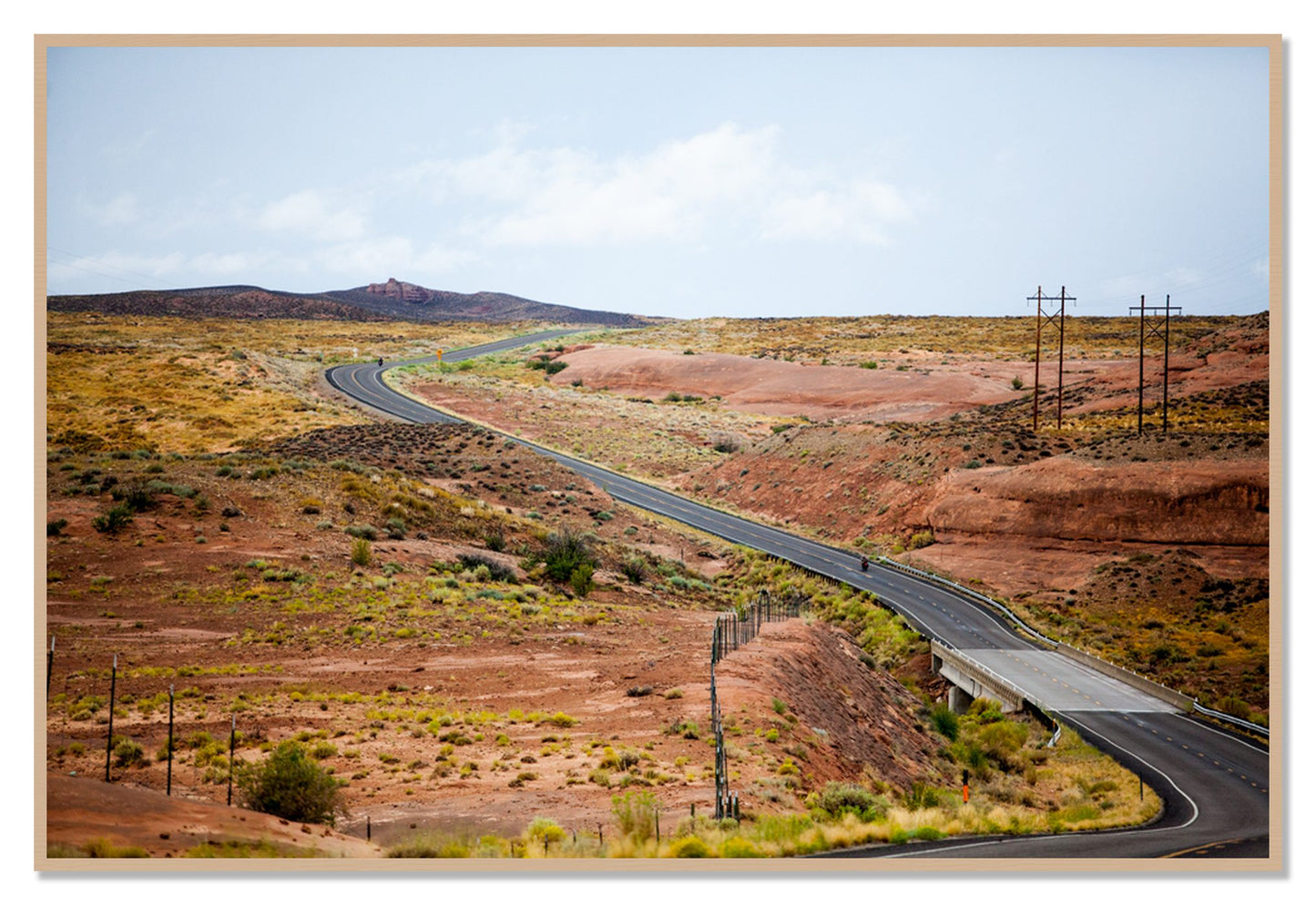 We Rode by Dylan Ozanich, 48×72 Full Bleed Print in an Oak frame