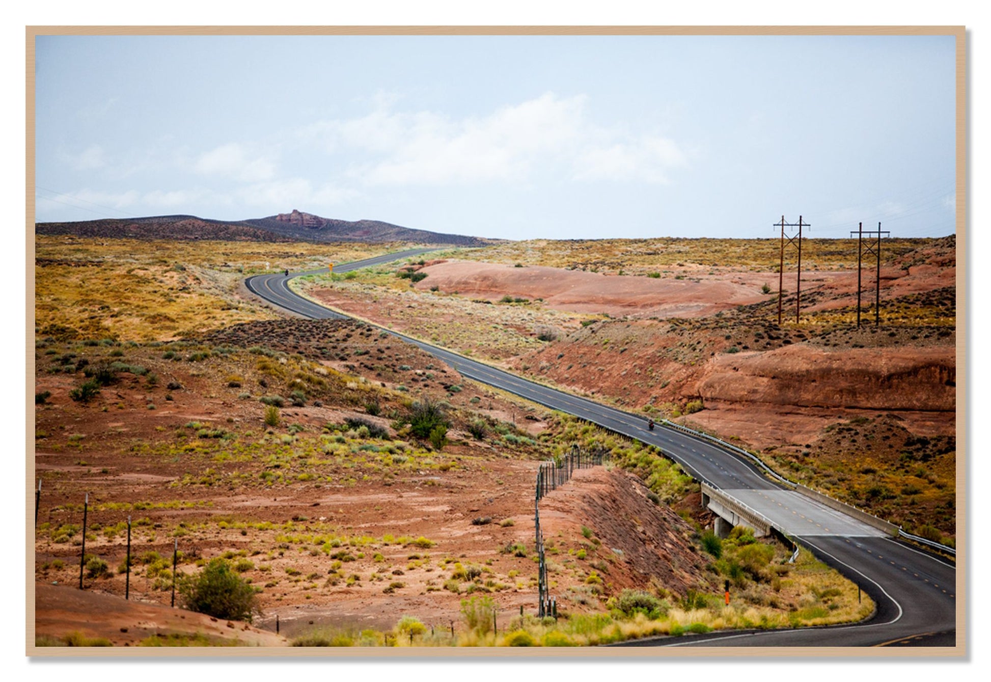 We Rode by Dylan Ozanich, 48×72 Full Bleed Print in an Oak frame