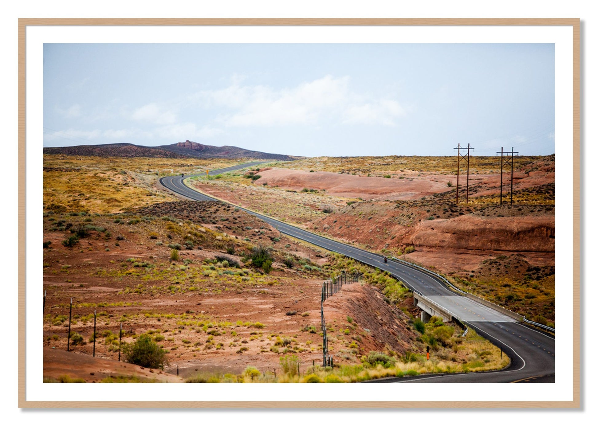 Framed photograph of We Rode by Dylan Ozanich, Oak frame, Borders