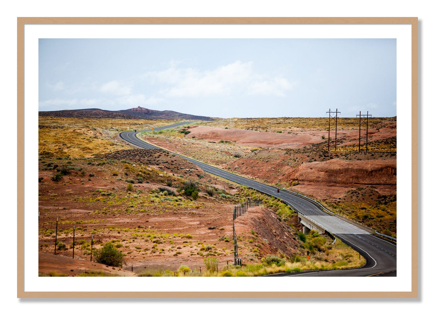 Framed photograph of We Rode by Dylan Ozanich, Oak frame, Borders
