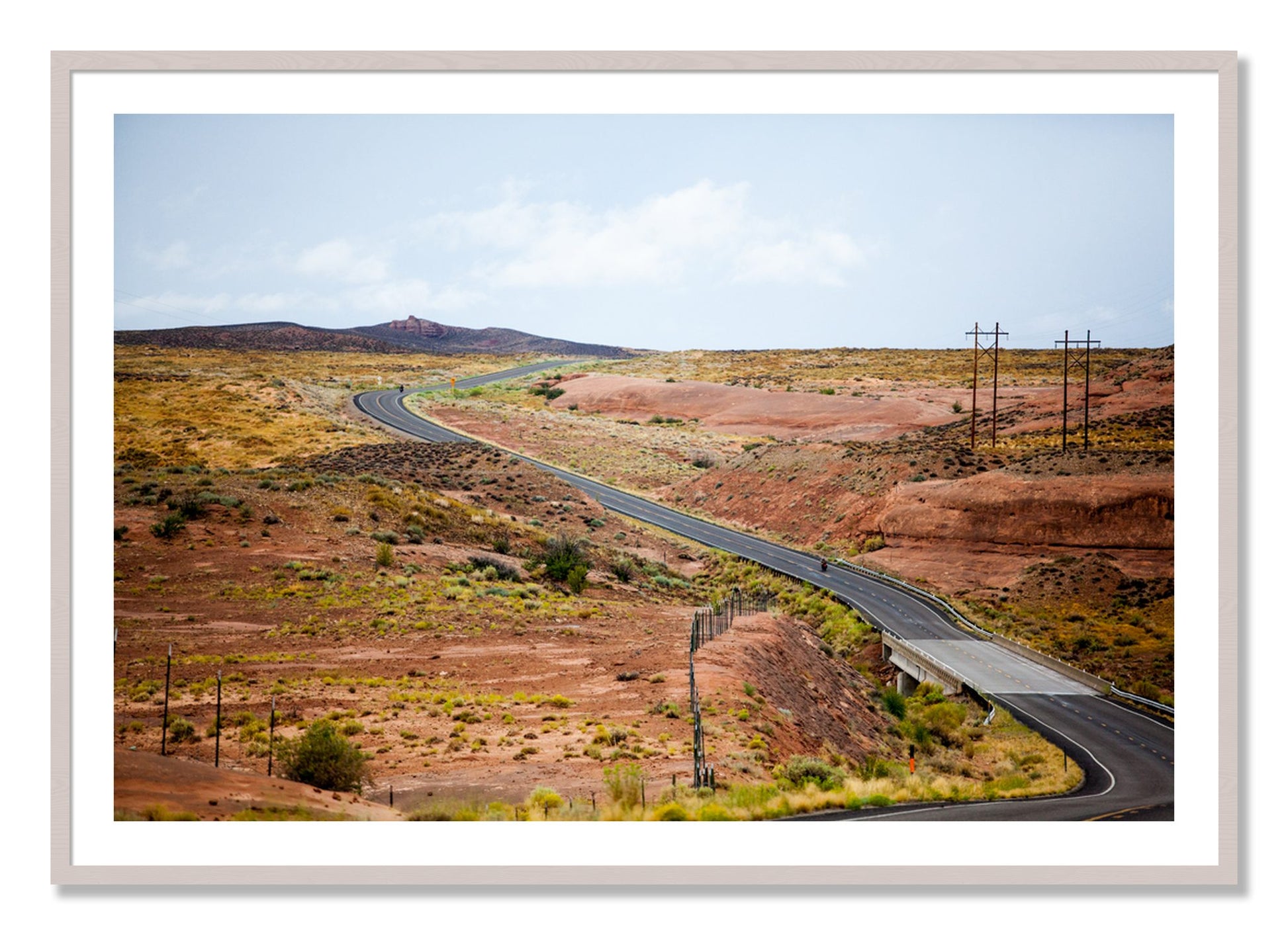 Framed photograph of We Rode by Dylan Ozanich, White Maple frame, Borders