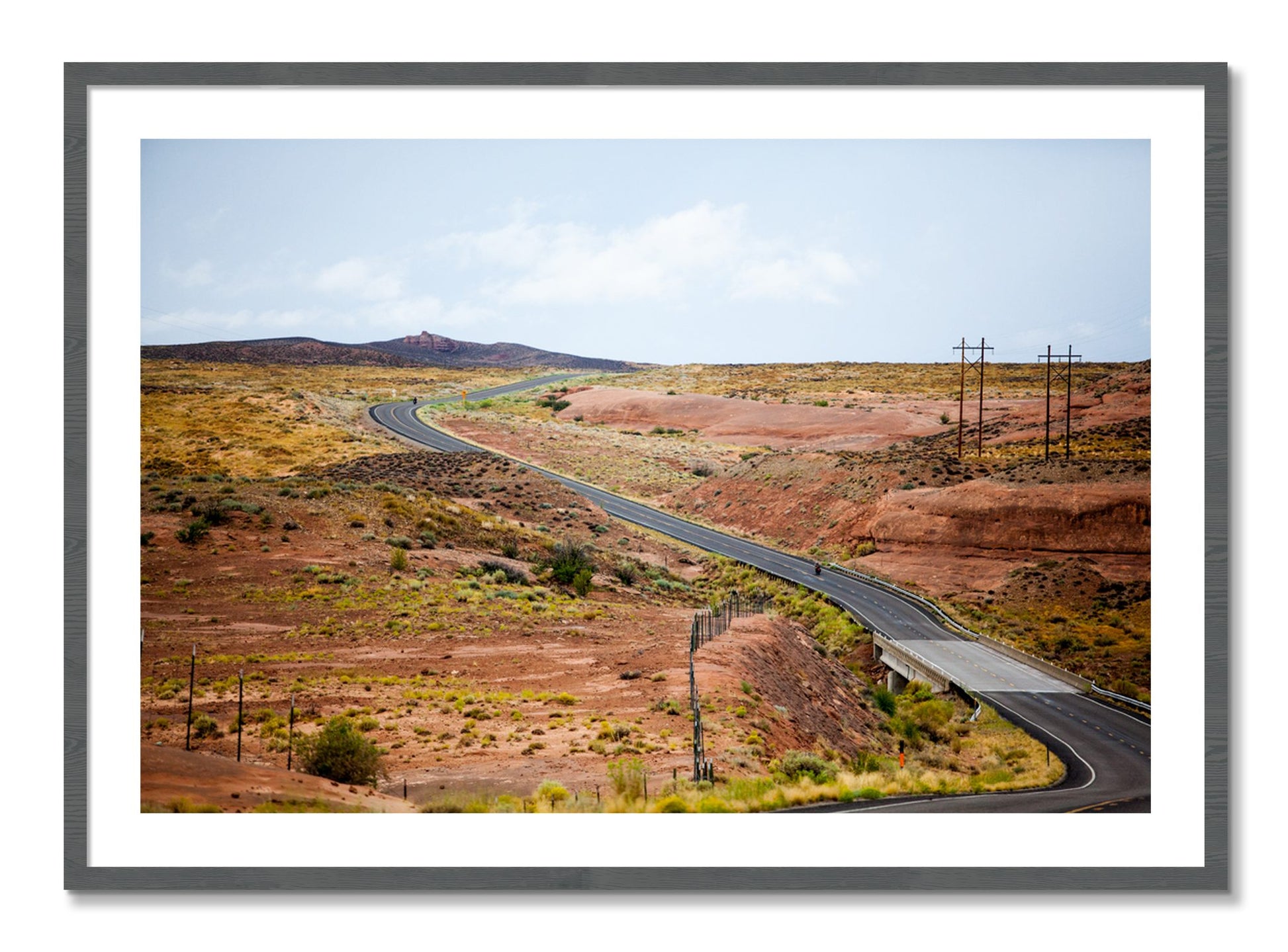 Framed photograph of We Rode by Dylan Ozanich, Grey frame, Borders