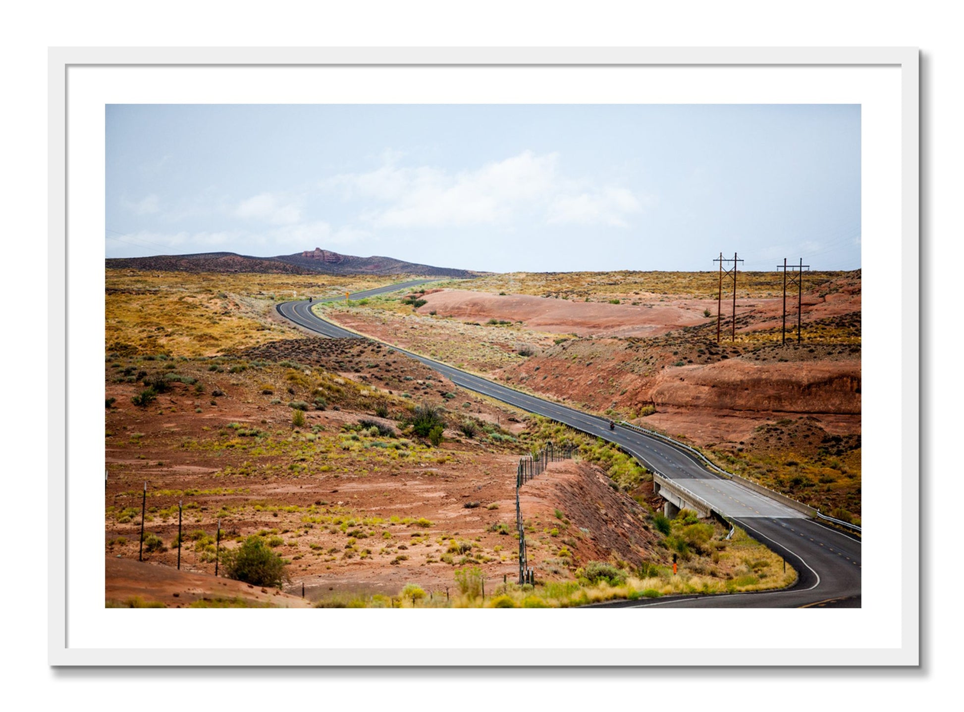 Framed photograph of We Rode by Dylan Ozanich, White frame, Borders