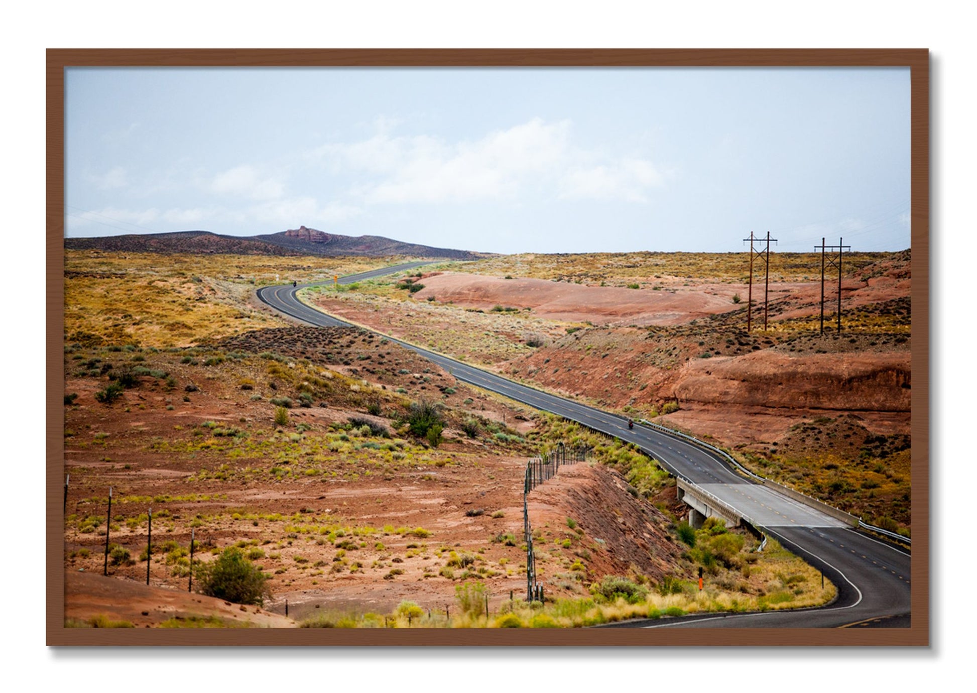 Framed photograph of We Rode by Dylan Ozanich, Walnut frame, Full Bleed
