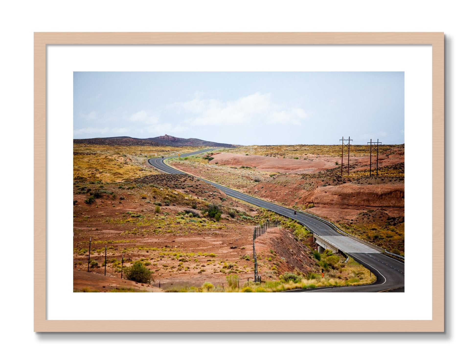 Framed photograph of We Rode by Dylan Ozanich, Maple frame, Borders