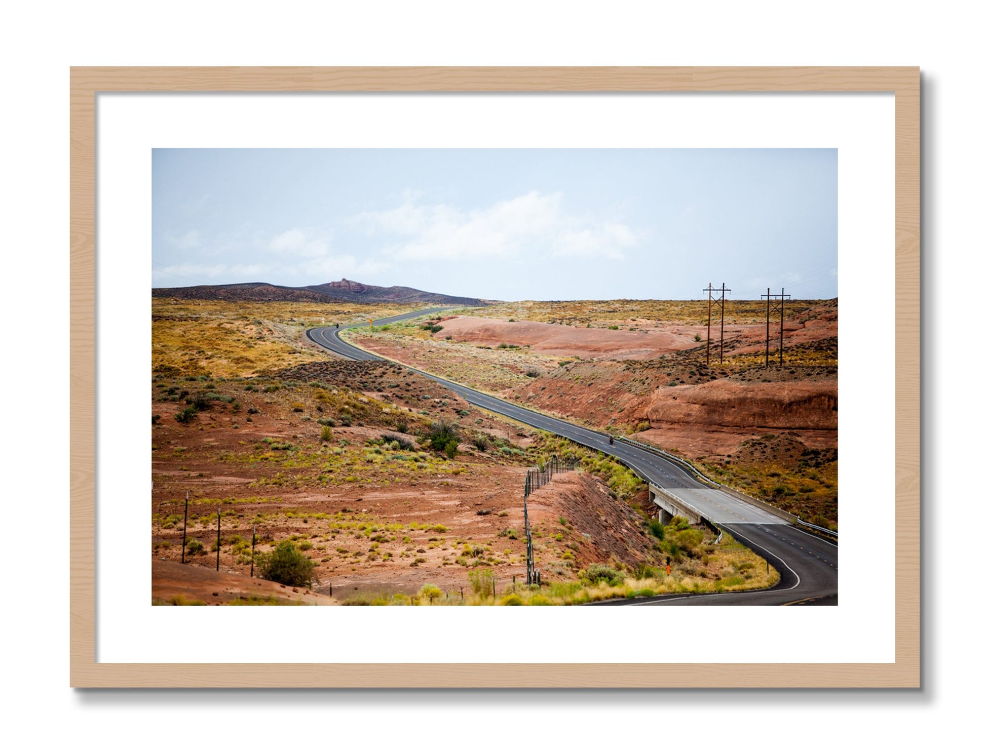 Framed photograph of We Rode by Dylan Ozanich, Oak frame, Borders