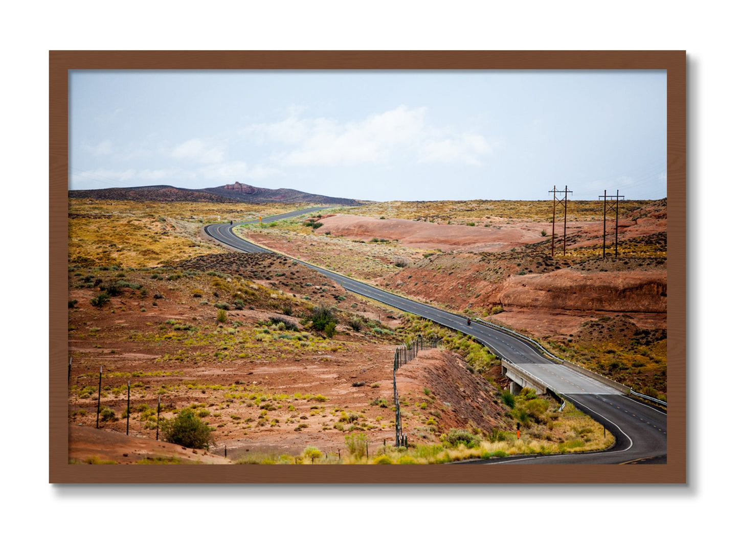 Framed photograph of We Rode by Dylan Ozanich, Walnut frame, Full Bleed